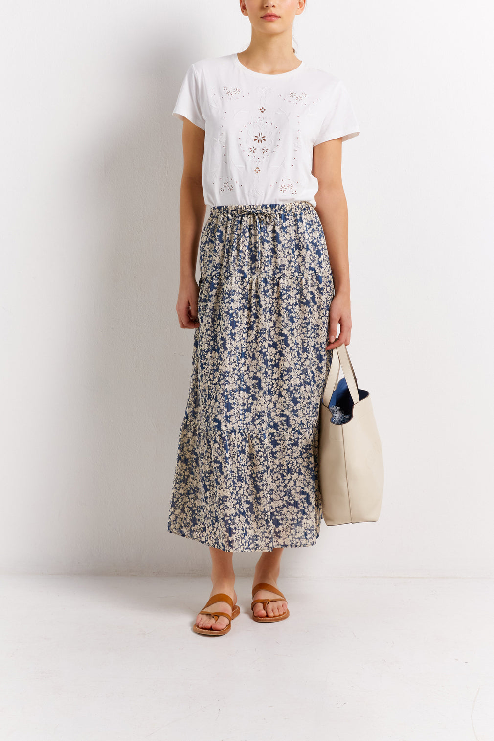 Jupe longue fleurie - BRUNE Faume - seconde main