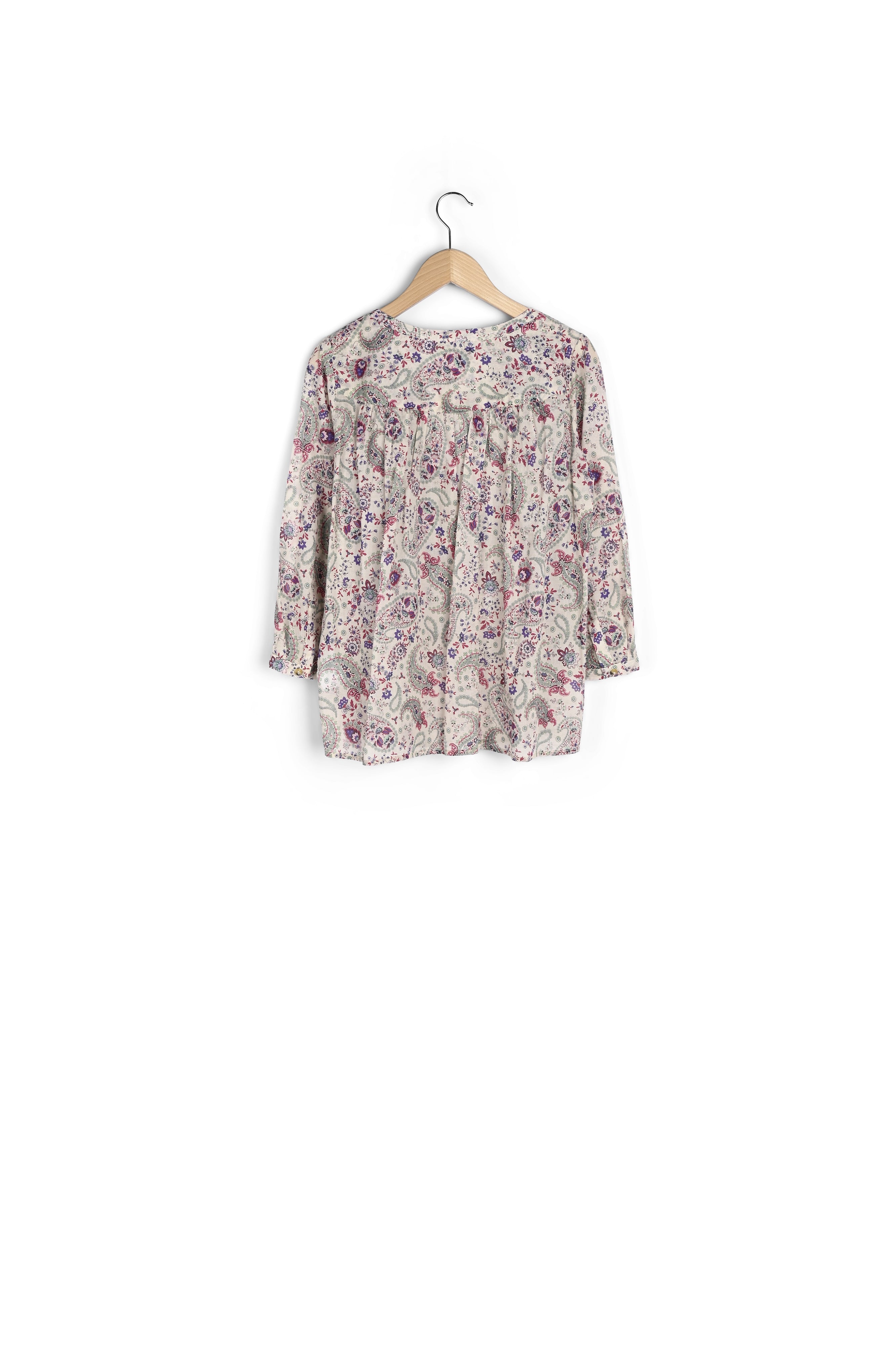 Blouse en voile de coton Bandana -CLAUDE Faume - seconde main