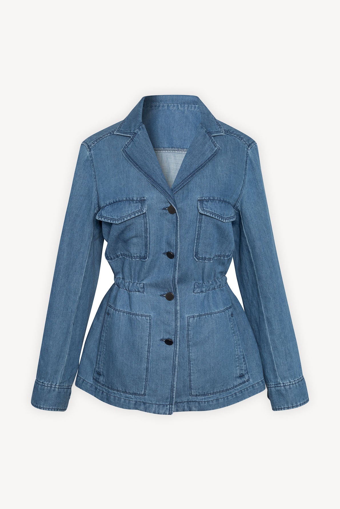 AMALTHEA - Veste façon saharienne en jean Faume - seconde main