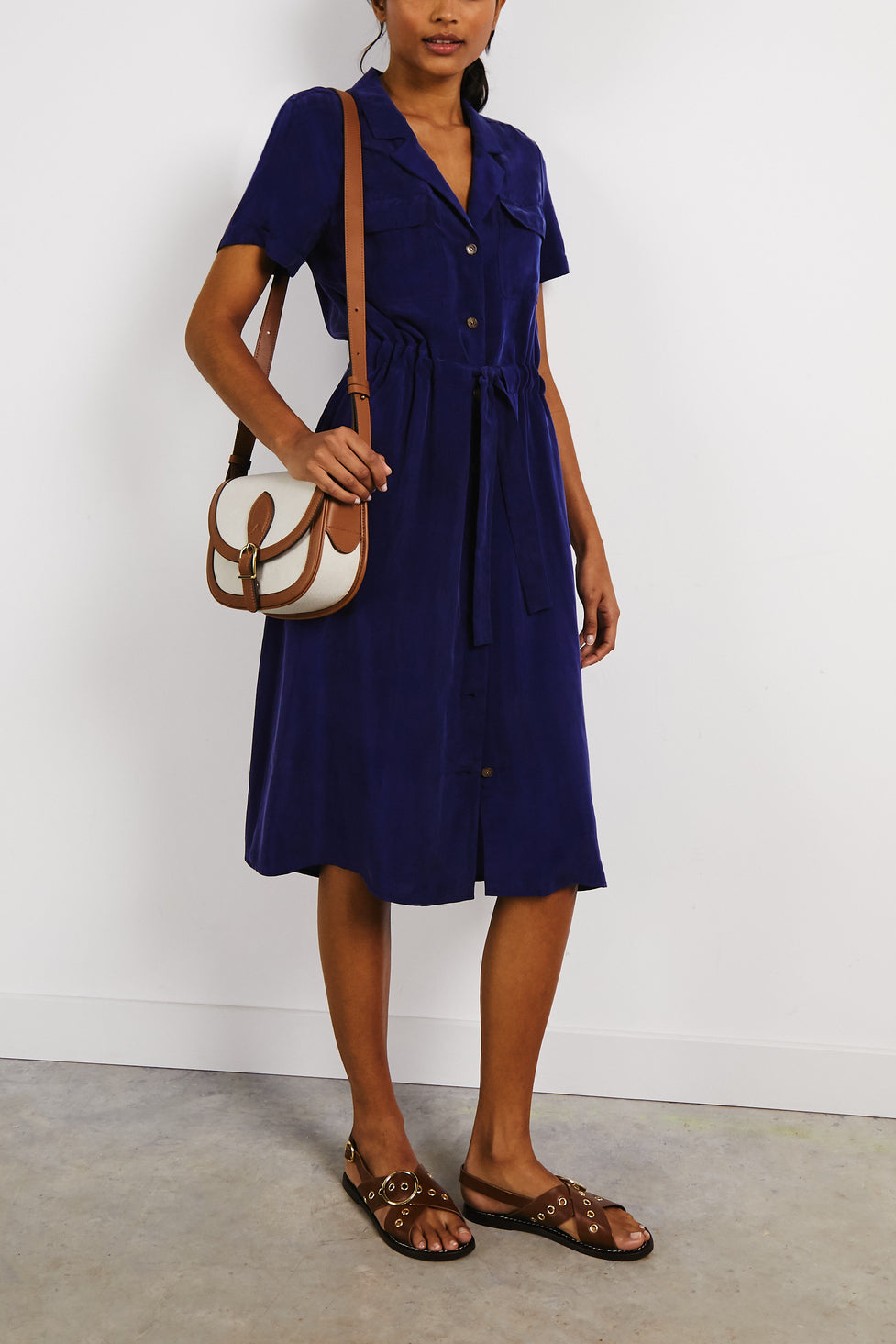 Robe chemise à manches courtes - JUSTINE Faume - seconde main