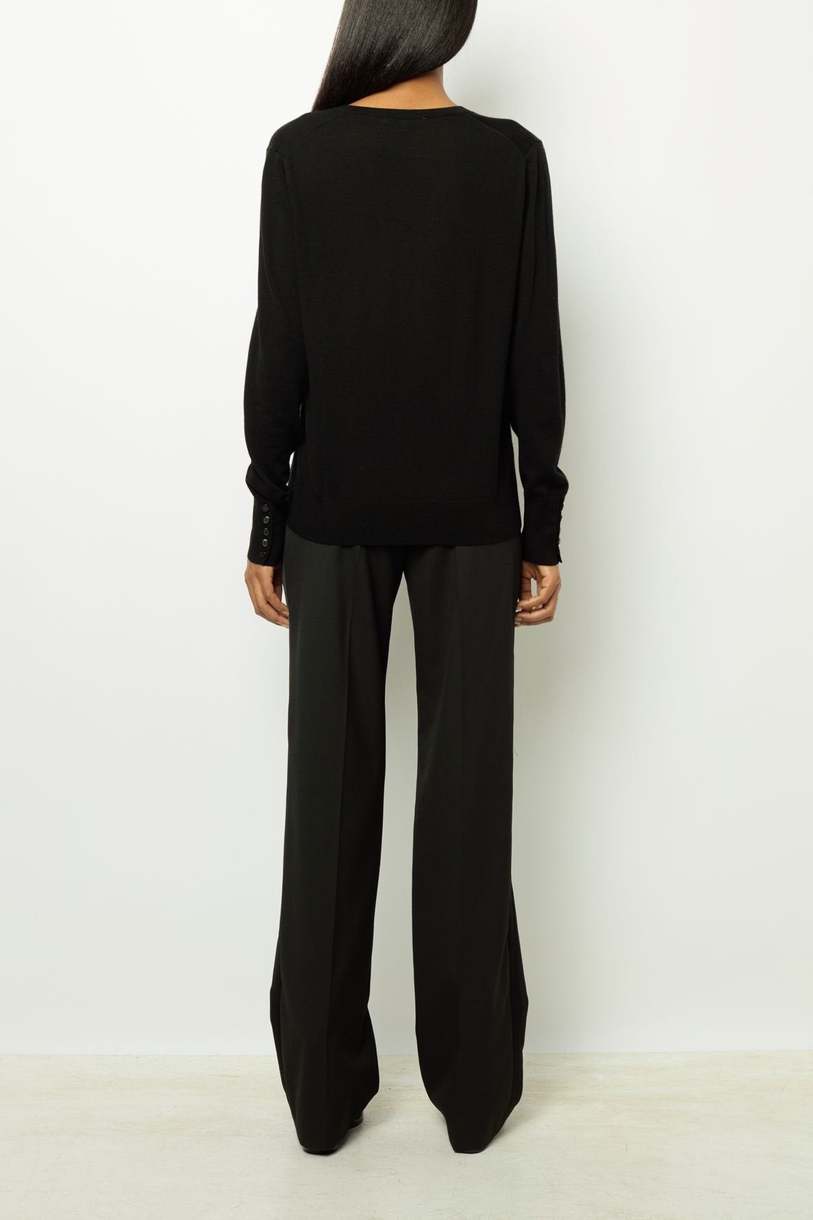 JULIETTE - Pull V en laine fine Faume - seconde main