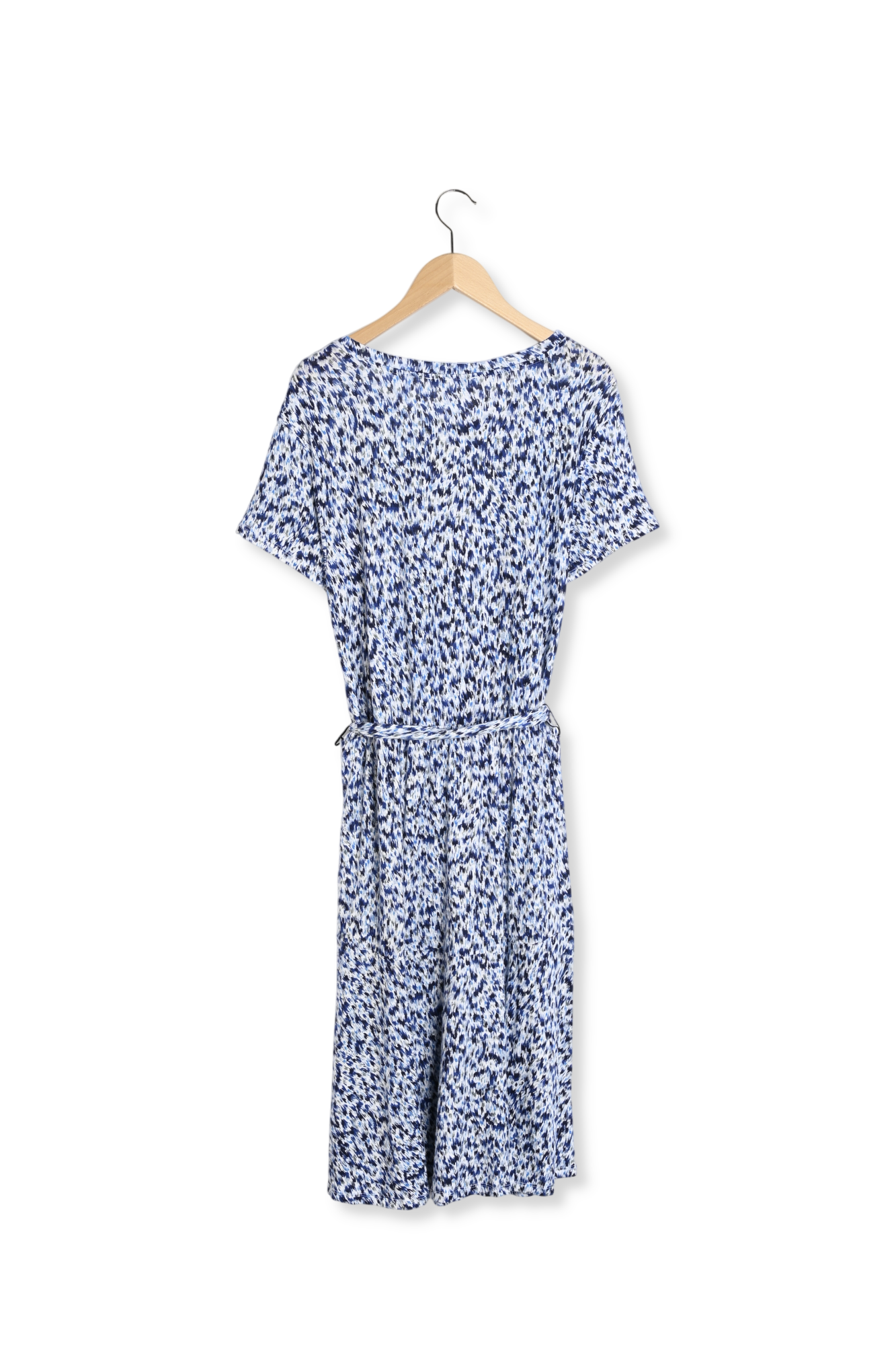 SAPHIA - Robe midi imprimée en lin Faume - seconde main