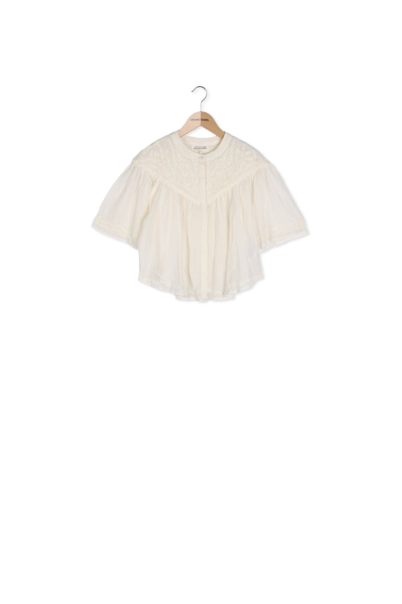 Chemise en coton et soie à broderies - UGUETTE Faume - seconde main