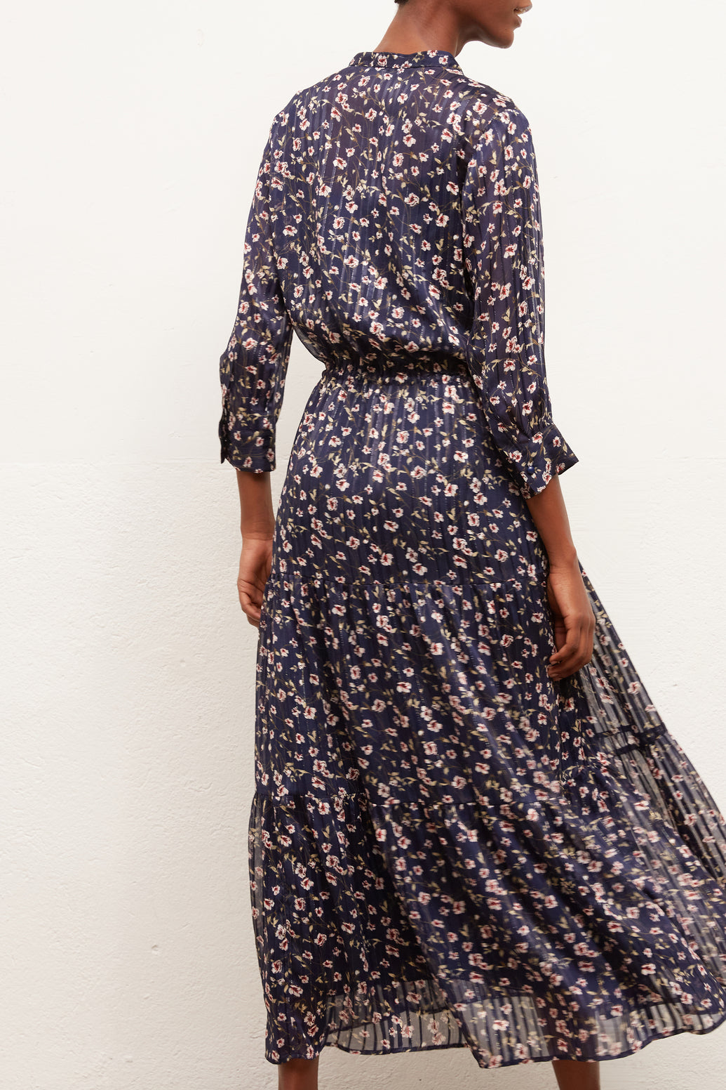 SANDY - Robe longue bohème à imprimé fleurs Faume - seconde main
