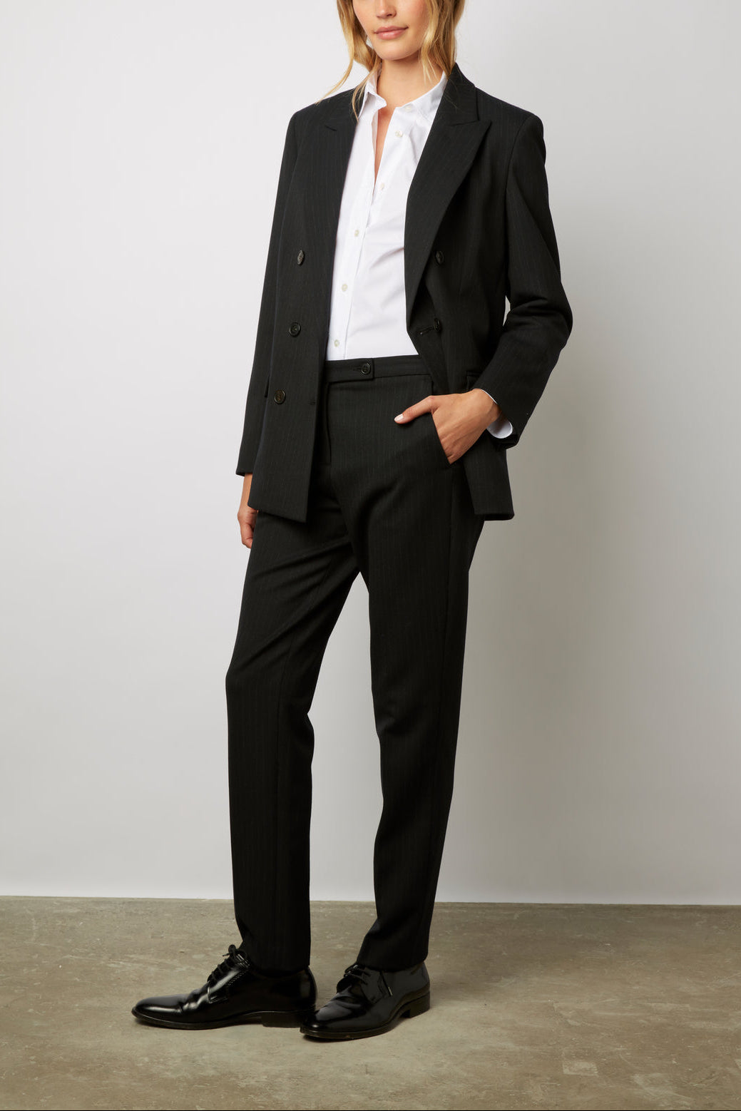 Blazer croisé à rayures - NICOLE Faume - seconde main