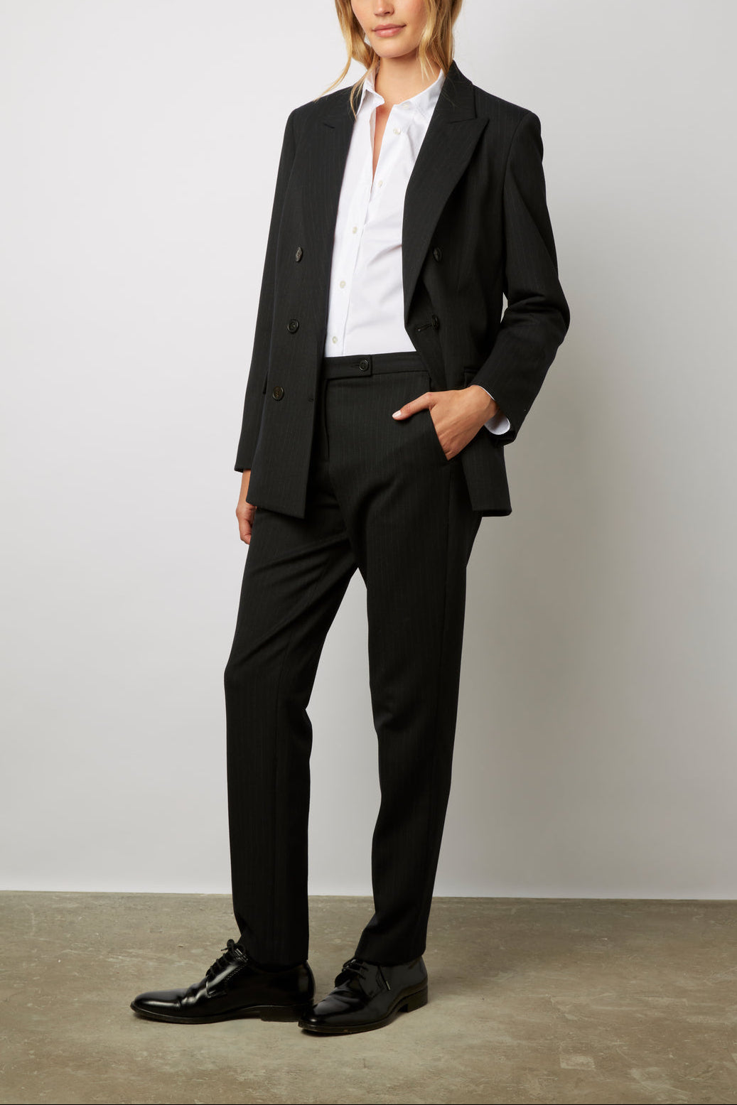 Blazer croisé à rayures - NICOLE Faume - seconde main