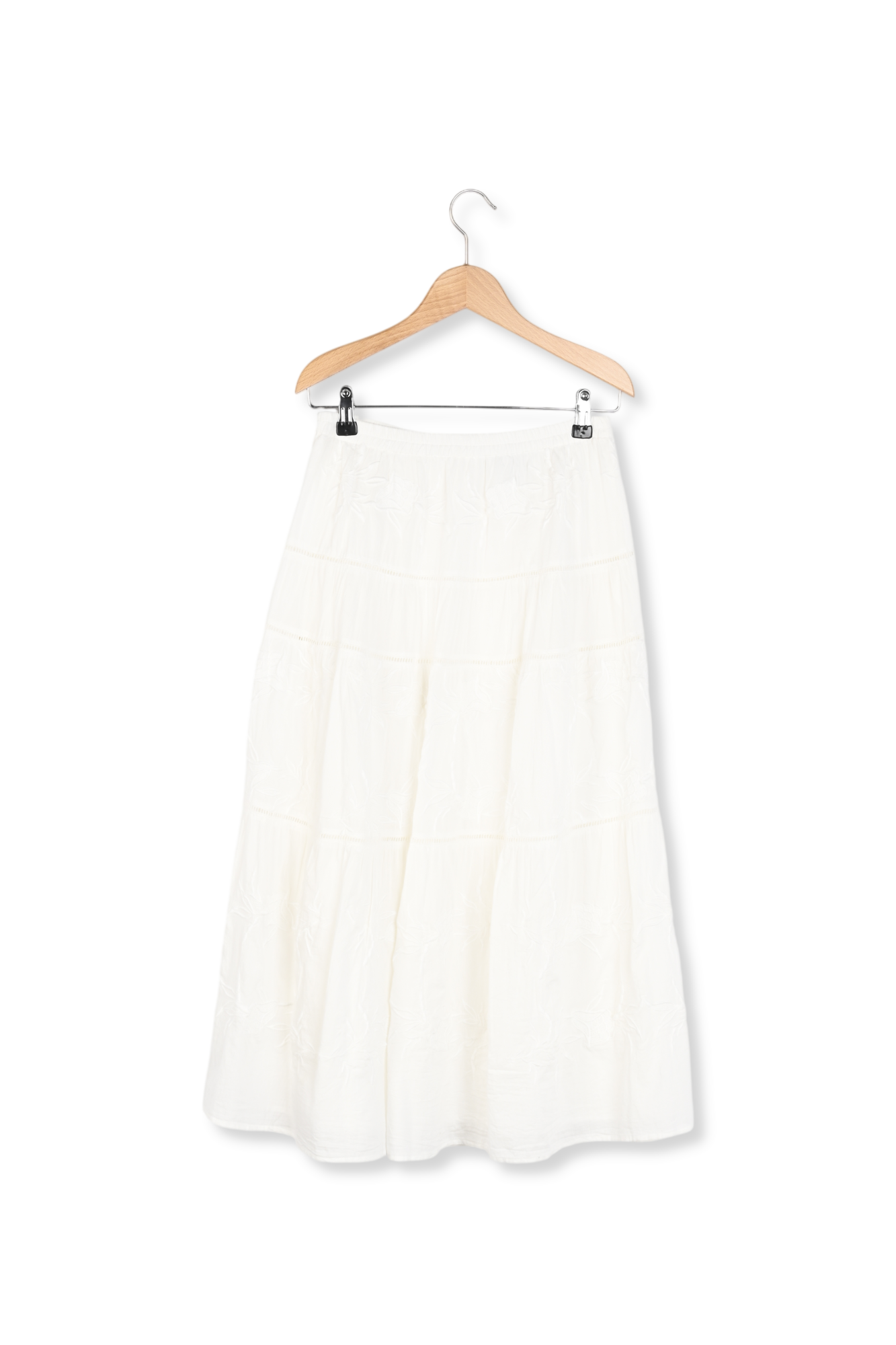 Jupe longue en coton à broderies - VERA Faume - seconde main