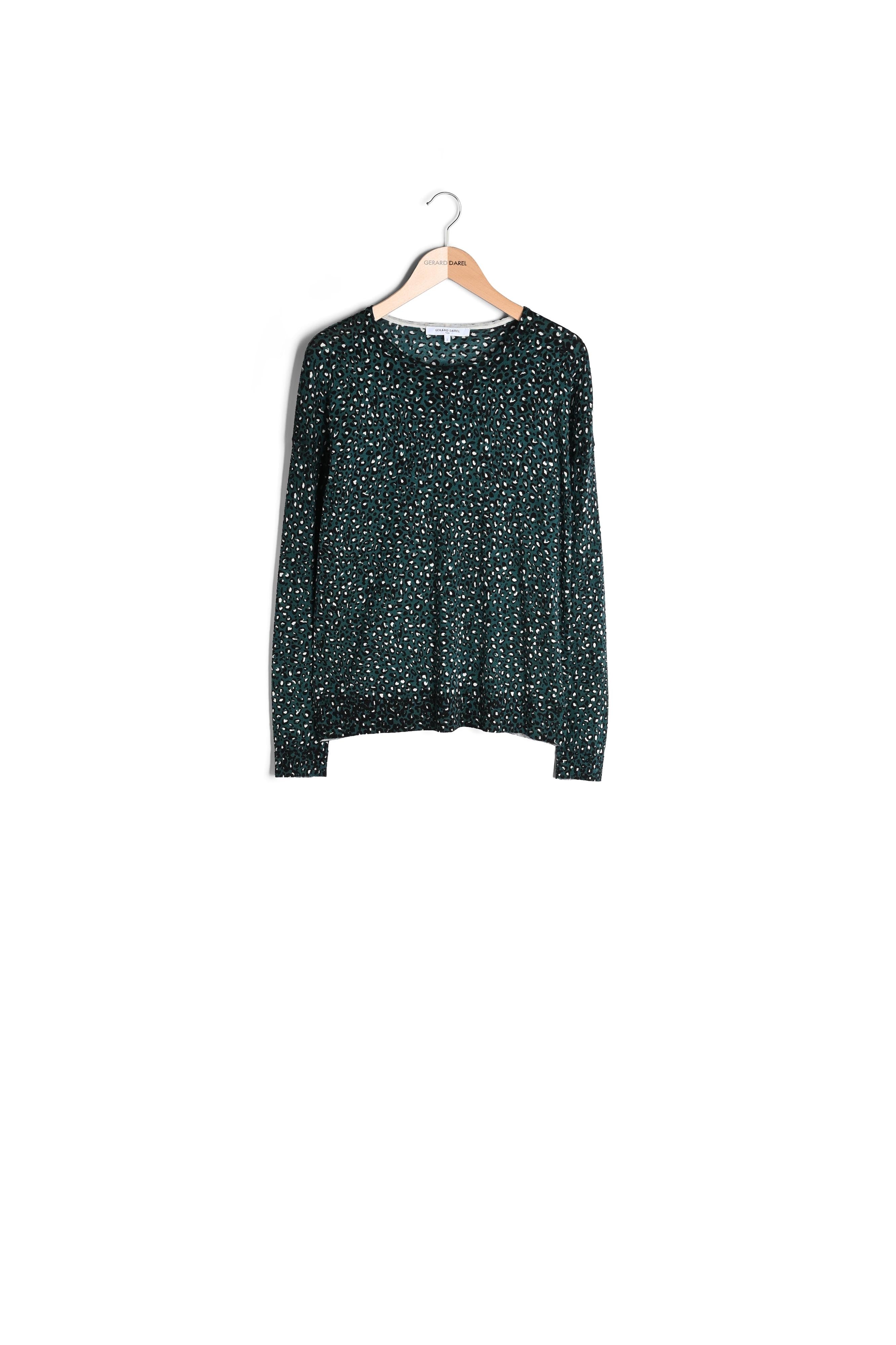 Pull en laine fine à imprimé animalier Faume - seconde main