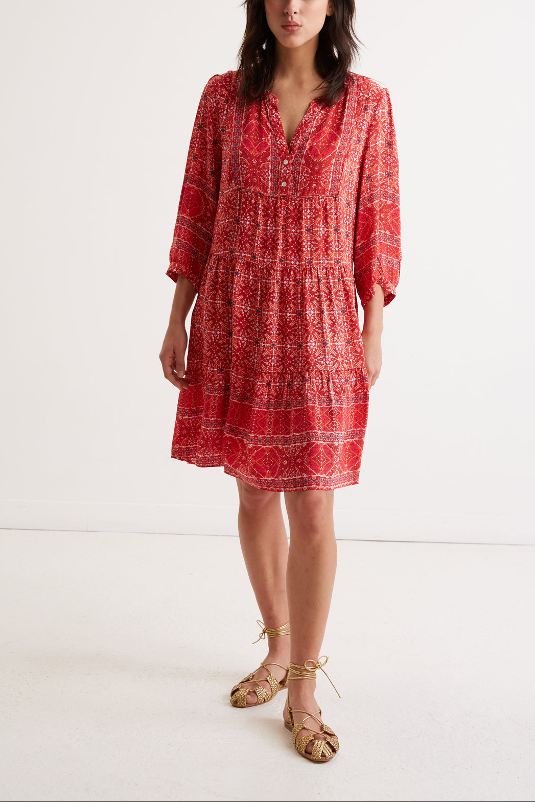 Robe courte à motif ethnique - JUDITH Faume - seconde main