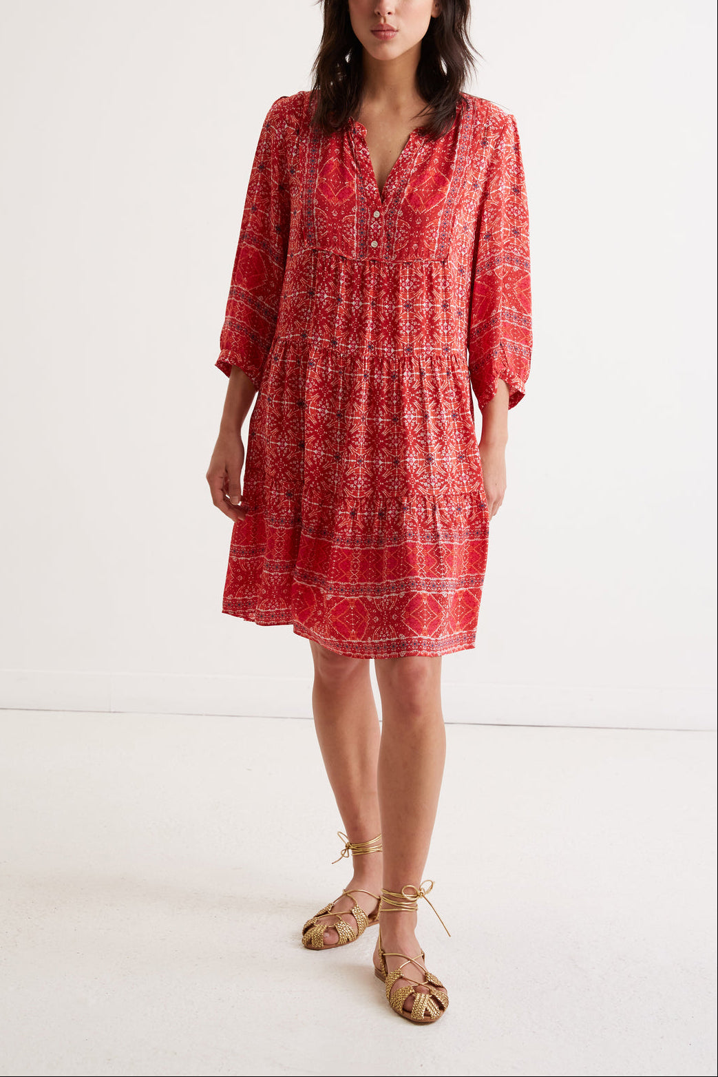 Robe courte à motif ethnique - JUDITH Faume - seconde main