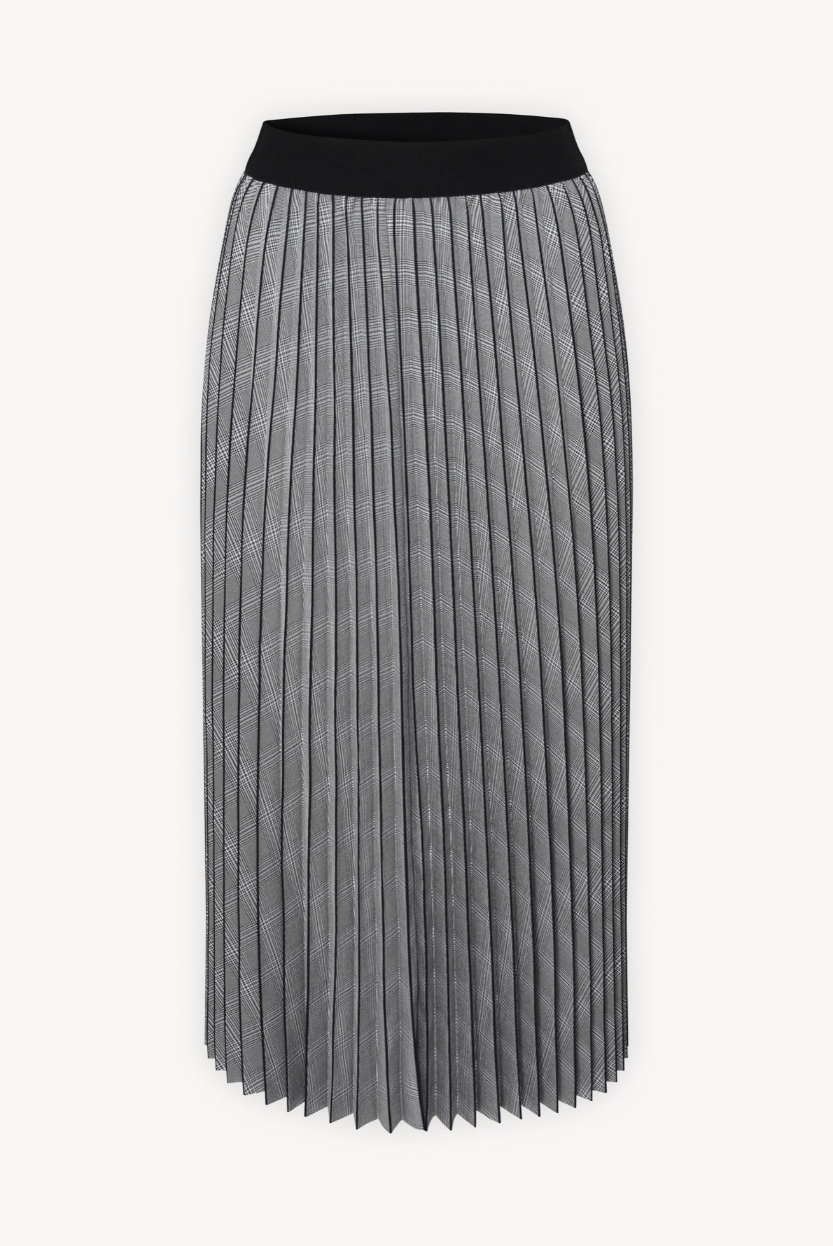 MYRTILLE - Jupe plissée midi prince de galles Faume - seconde main