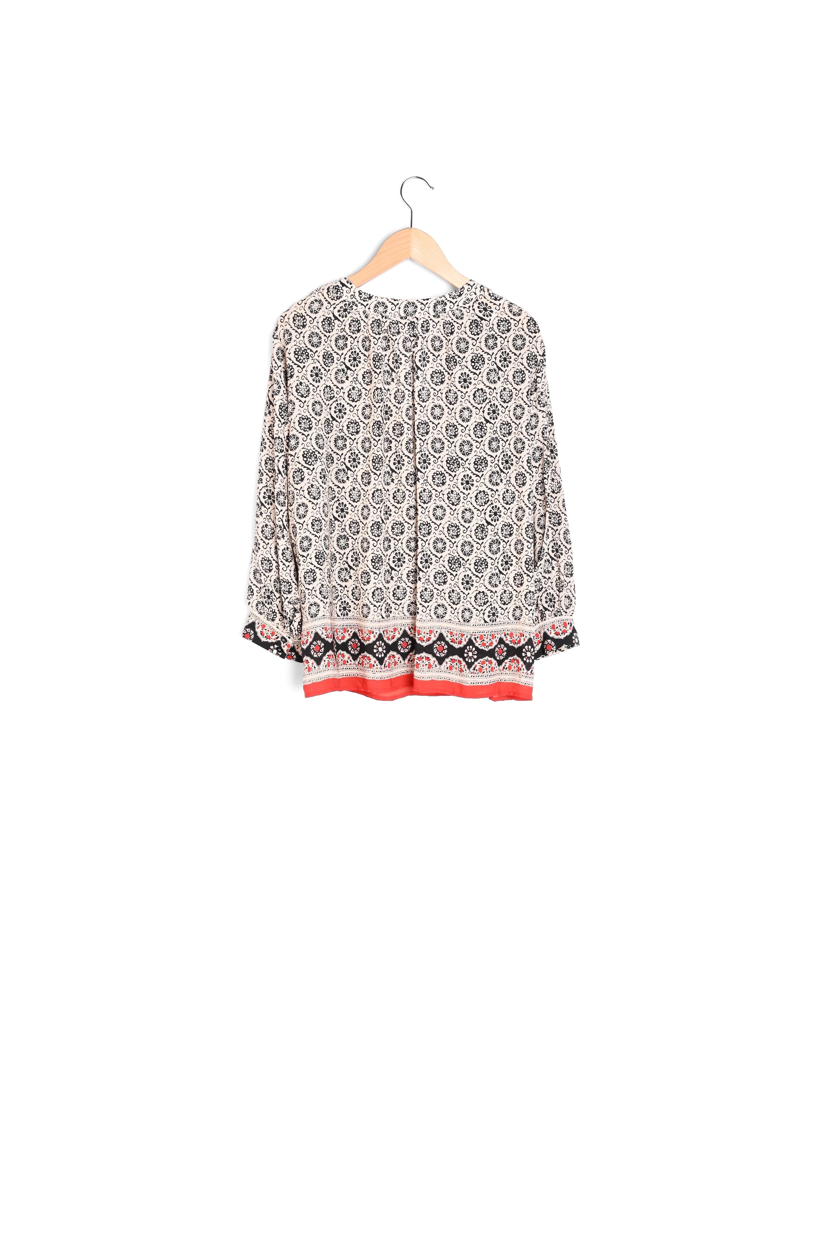 Blouse fluide à motif folklorique - CHEYENNE Faume - seconde main
