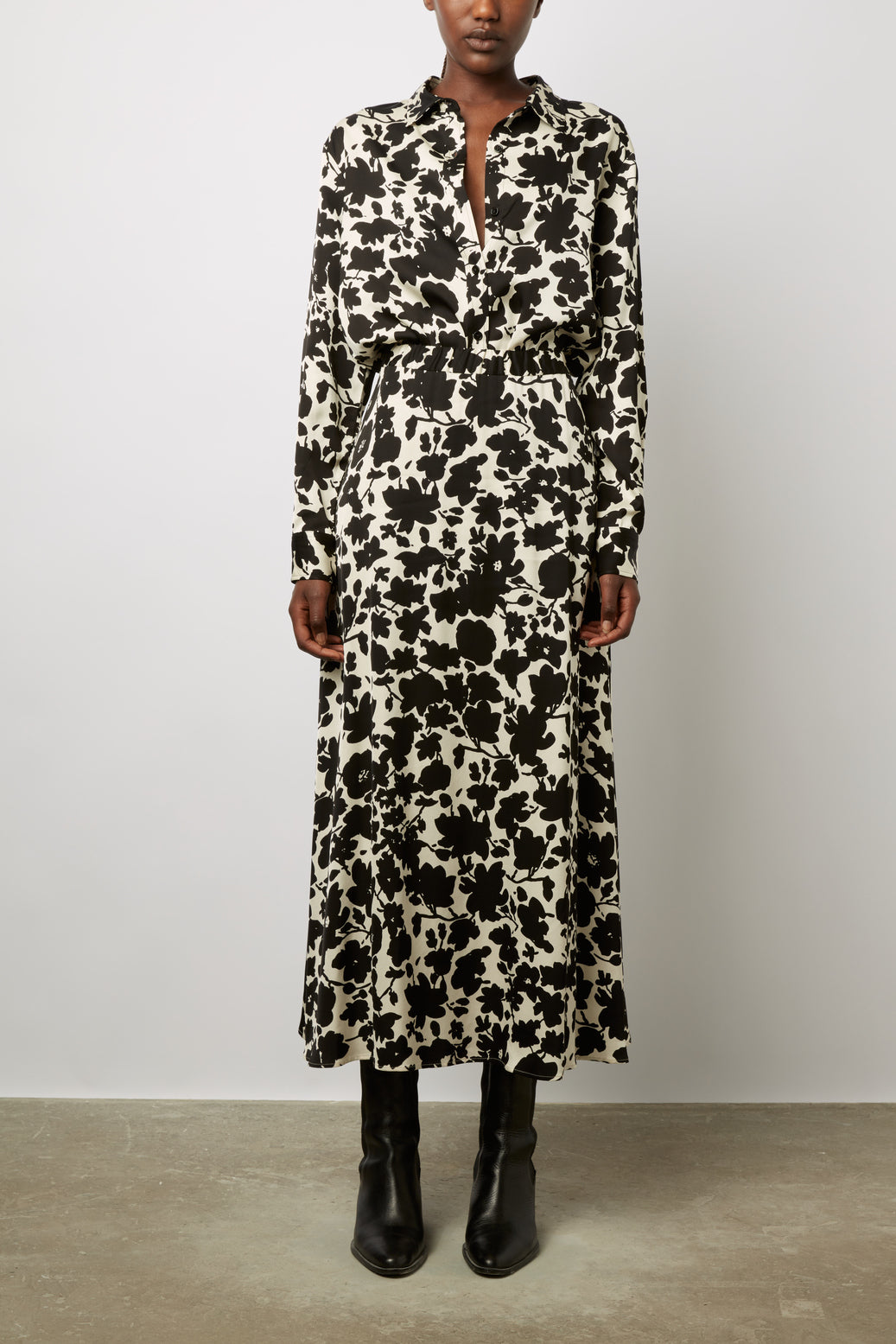 Jupe longue à fleurs contrastées - BASTIAN Faume - seconde main