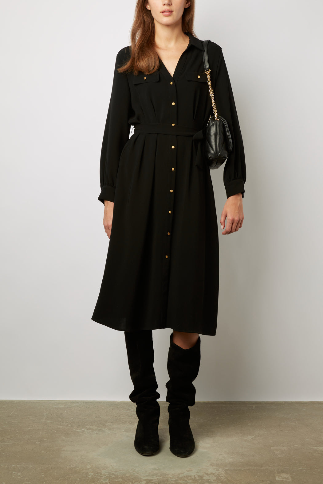 Robe chemise en crêpe fluide - JOLEEN Faume - seconde main