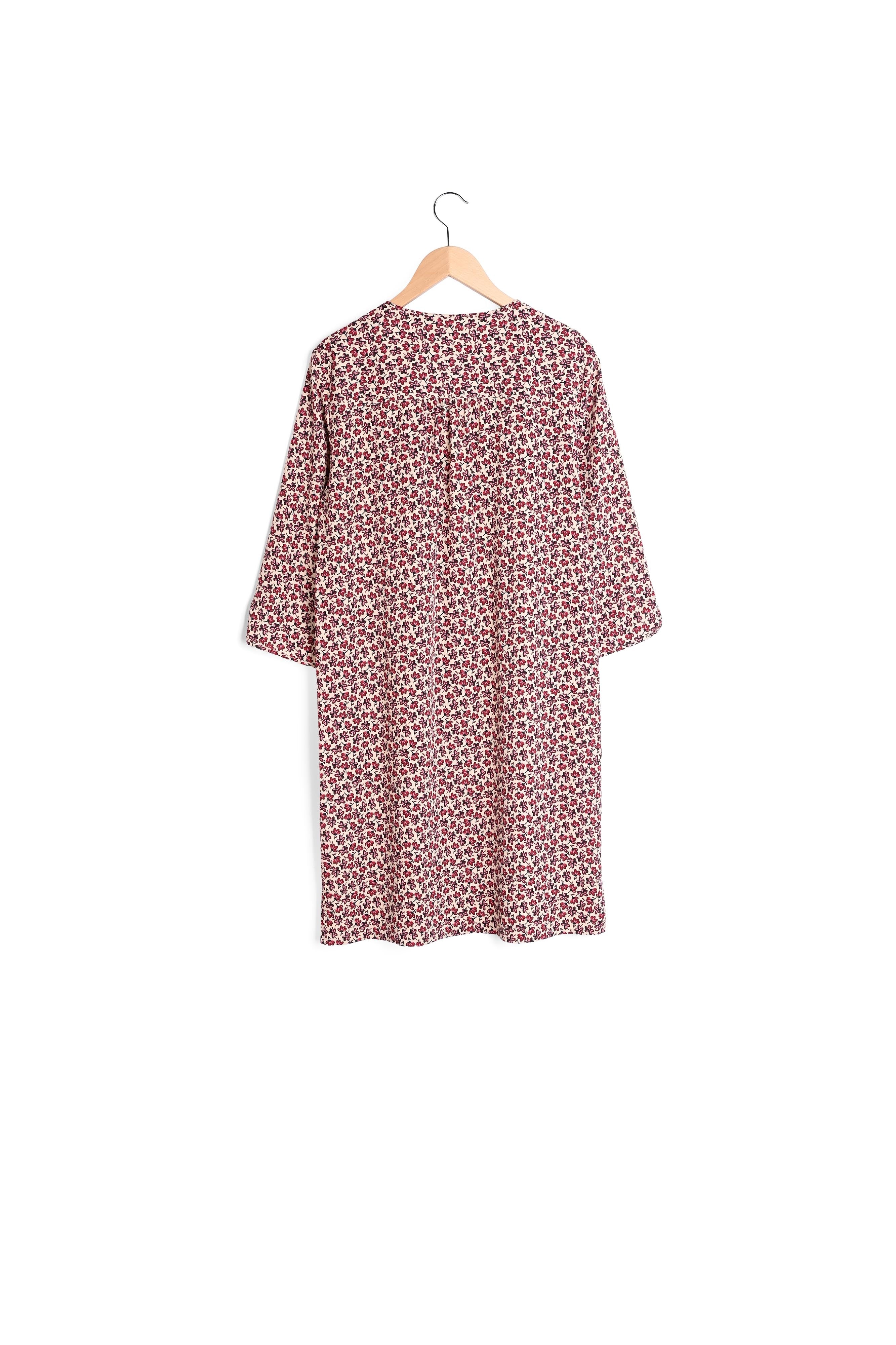 Robe fleurie avec encolure zippée - JAHLYA Faume - seconde main