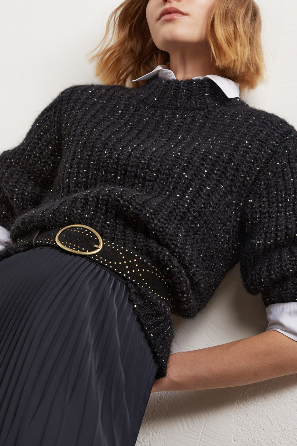 Pull en mohair avec sequins Faume - seconde main