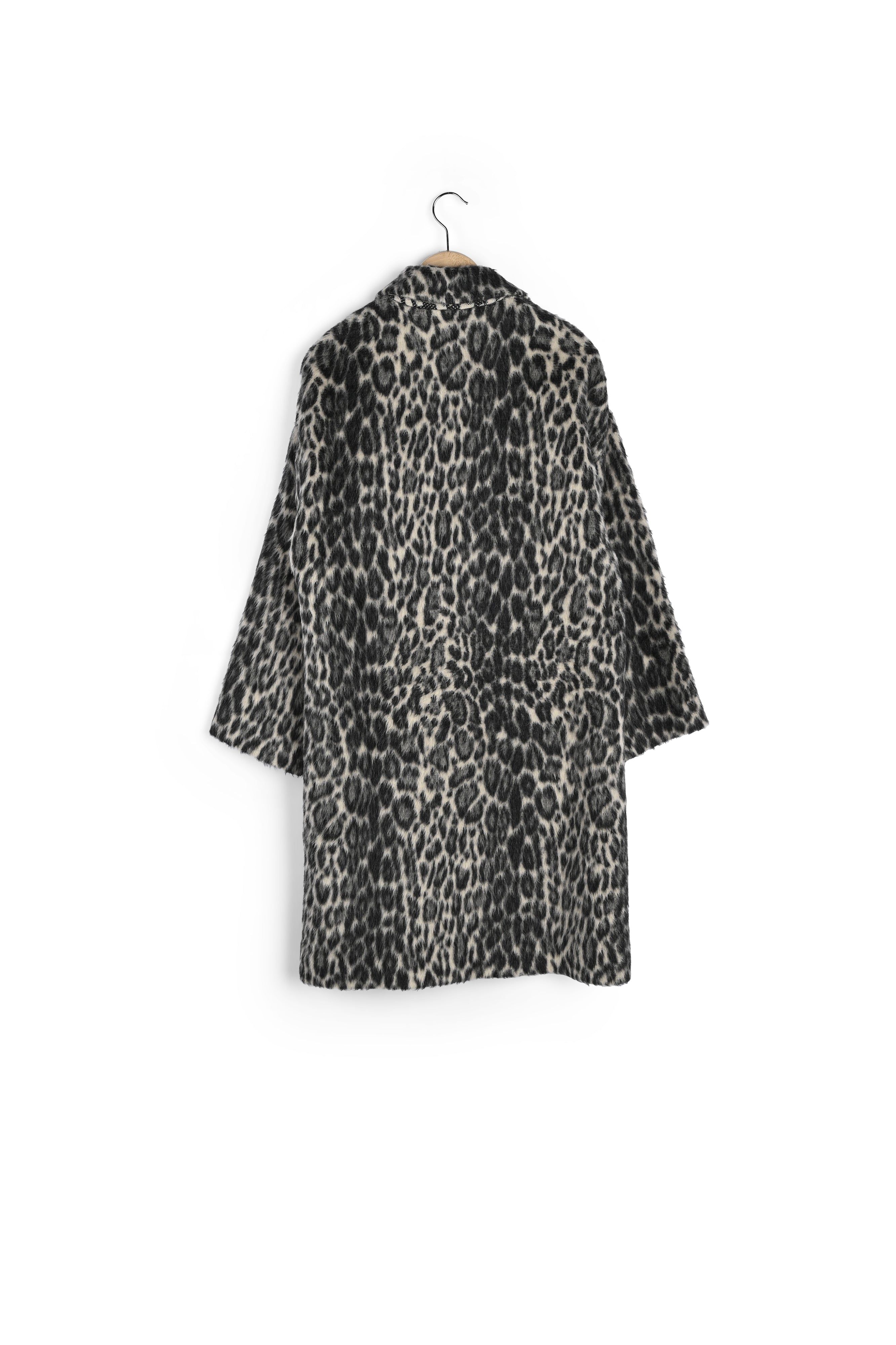 Manteau tailleur en laine alpaga léopard - SELENA Faume - seconde main