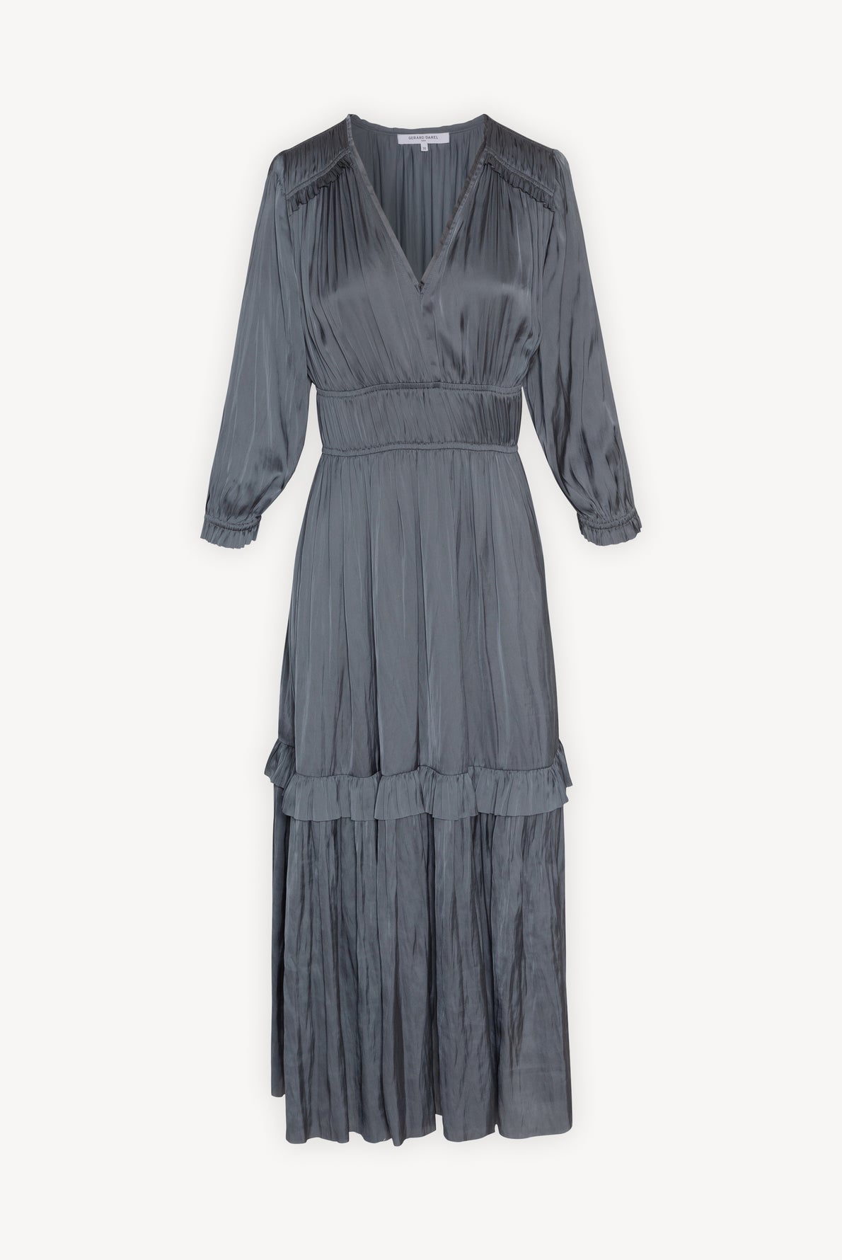 Robe longue au toucher soyeux avec plissage Faume - seconde main