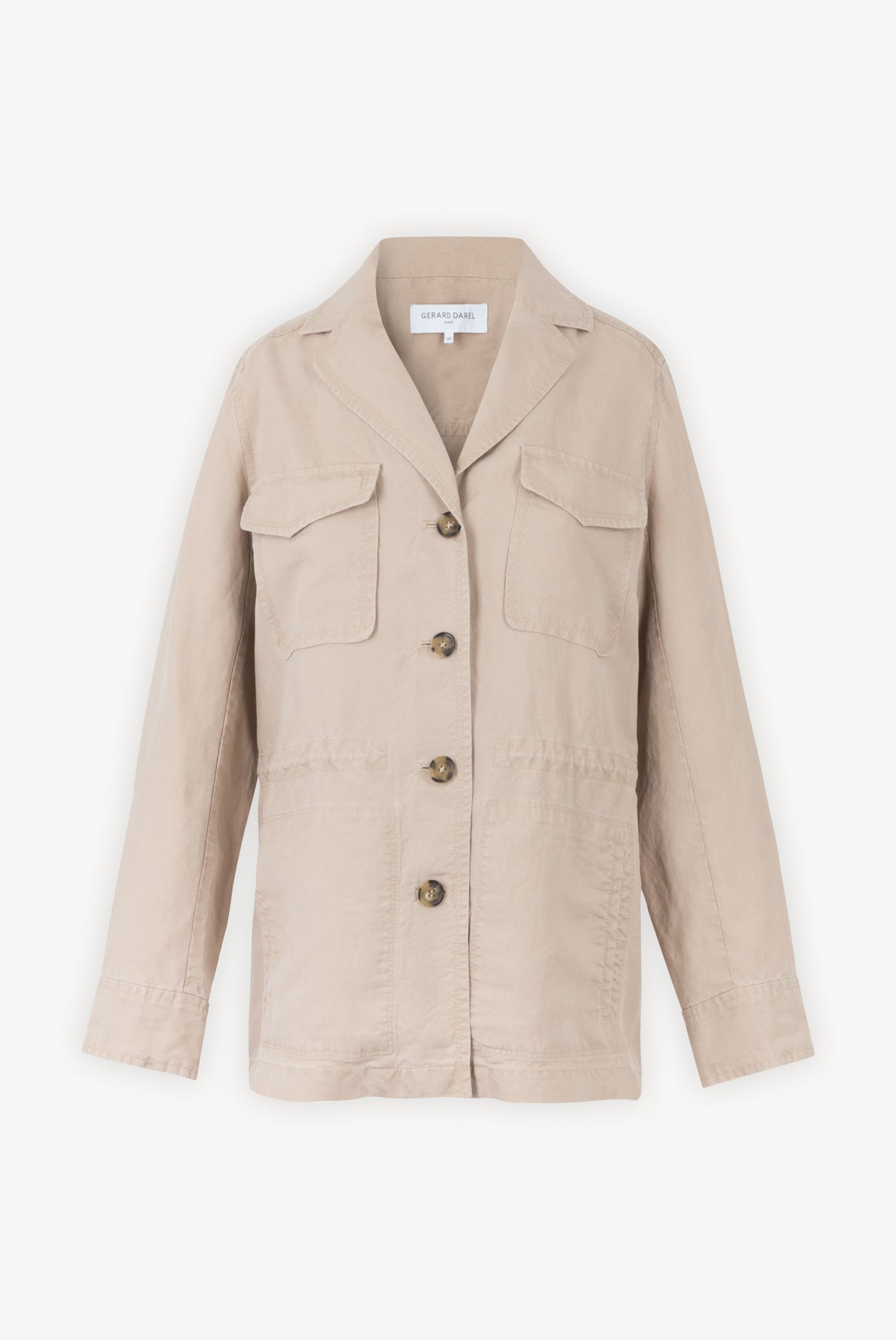 ALMA - Veste façon saharienne en lin mélangé Faume - seconde main