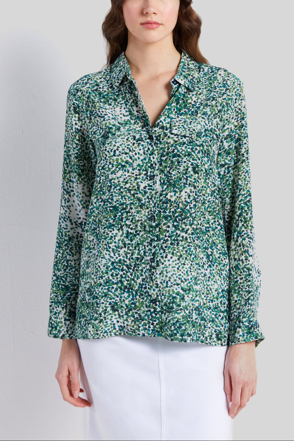 Chemise légère en soie imprimée - CASSIE Faume - seconde main