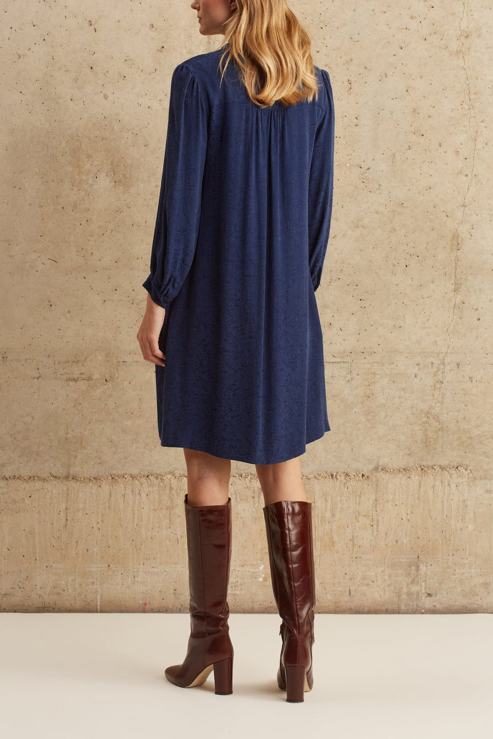 Robe trapèze à smocks - JAIMIE Faume - seconde main