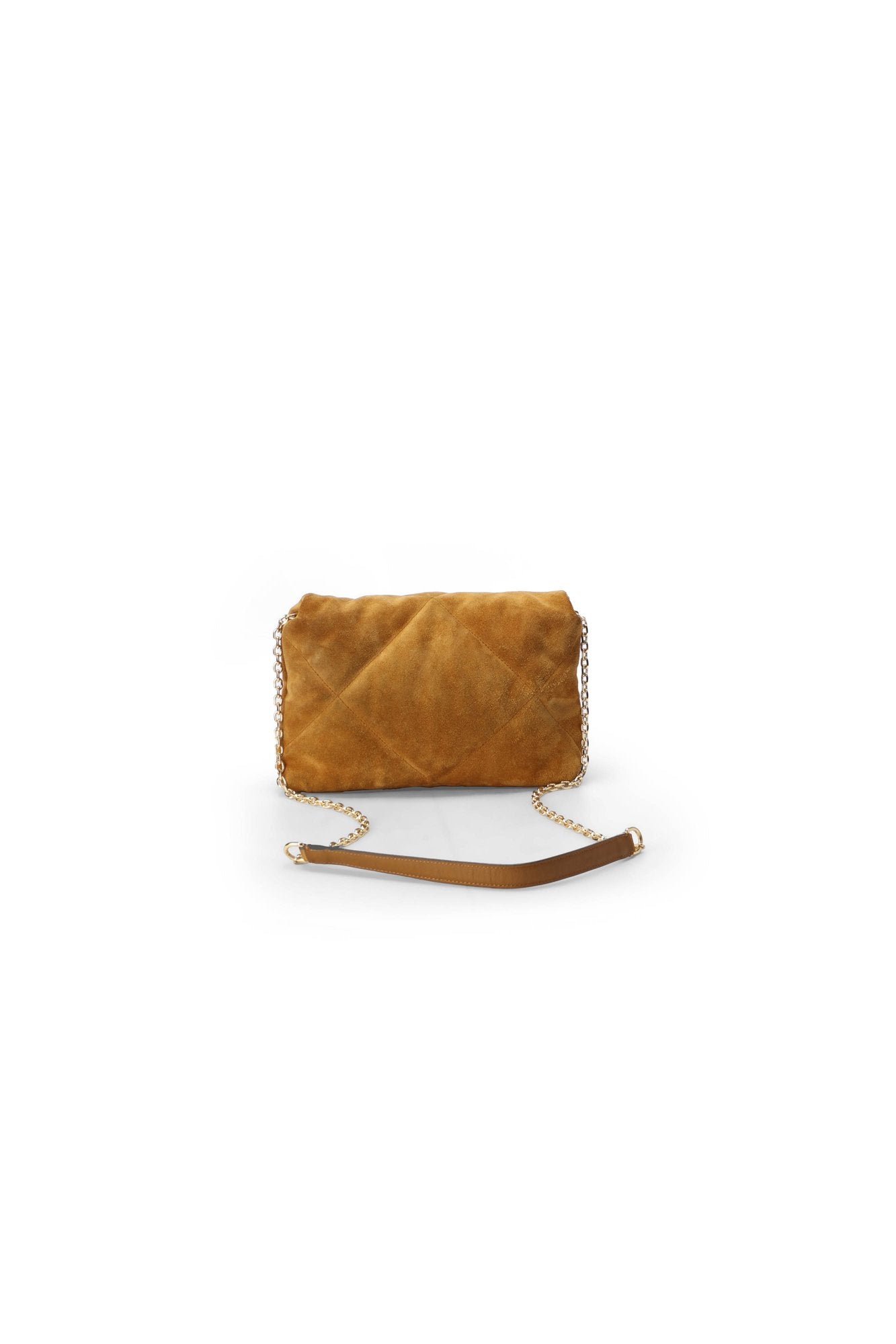 Sac porté travers en cuir velours matelassé- LE FANNY Faume - seconde main