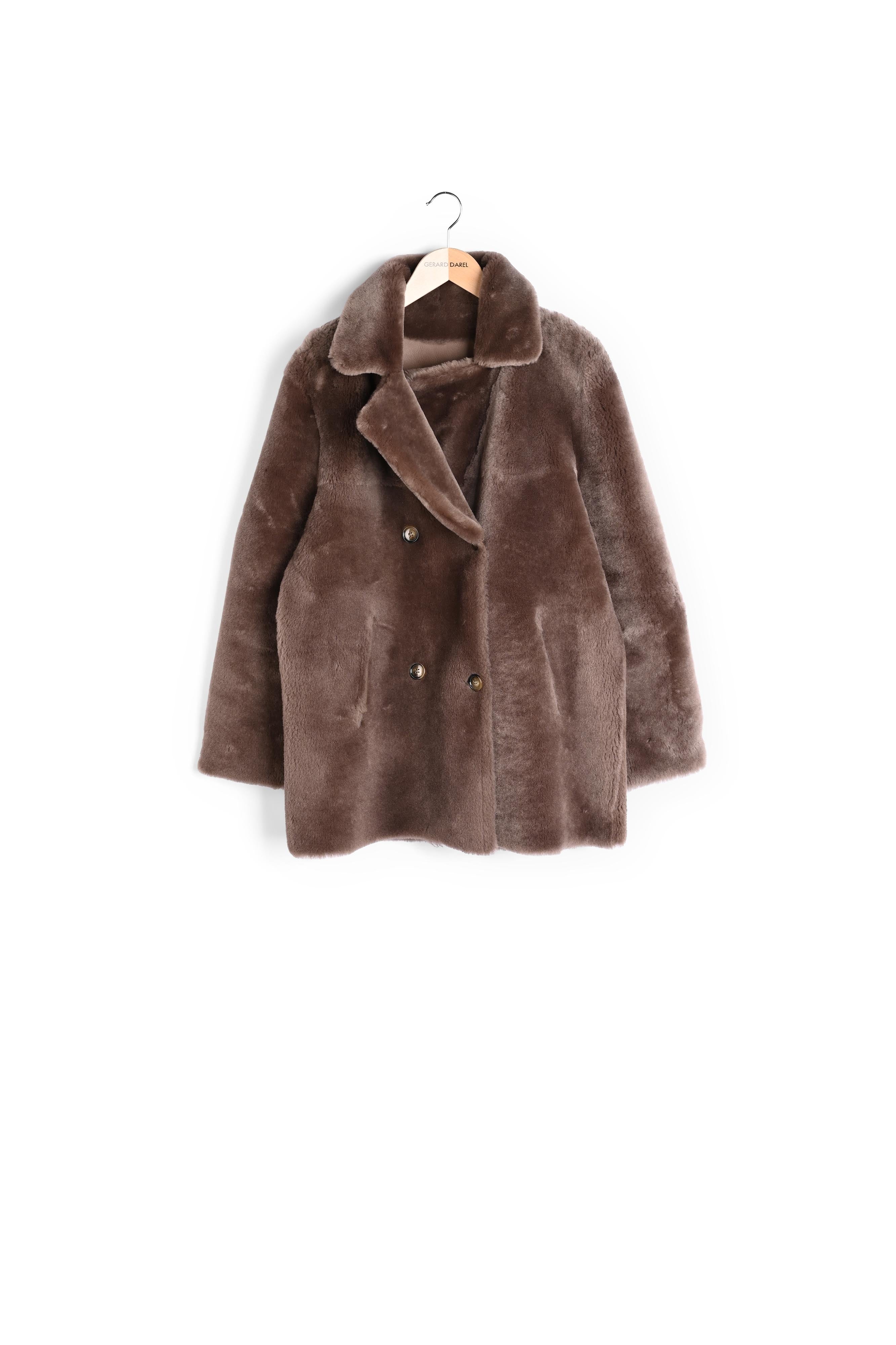 Manteau court réversible en peau lainée - MARLON Faume - seconde main