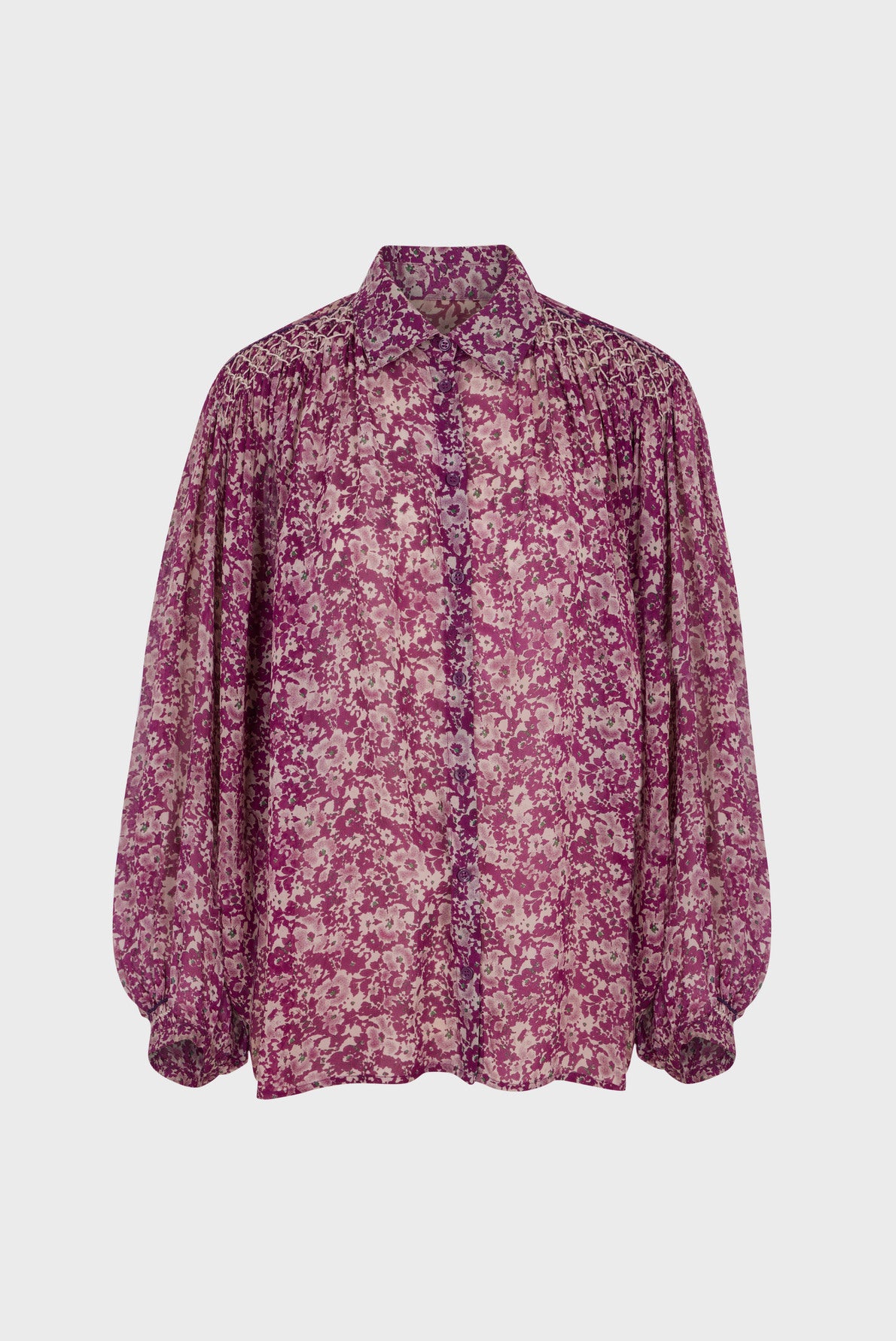 Chemise en mousseline à fleurs - CHELSEA Faume - seconde main