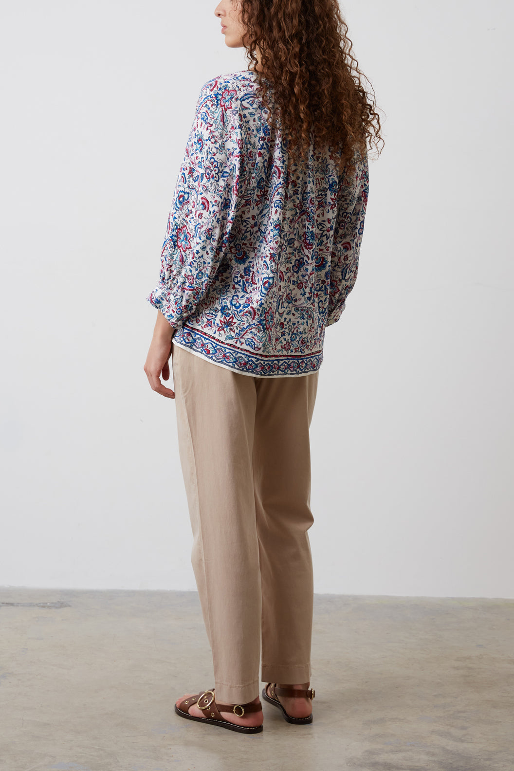 Blouse en crêpe à fleurs - CLOVIS Faume - seconde main