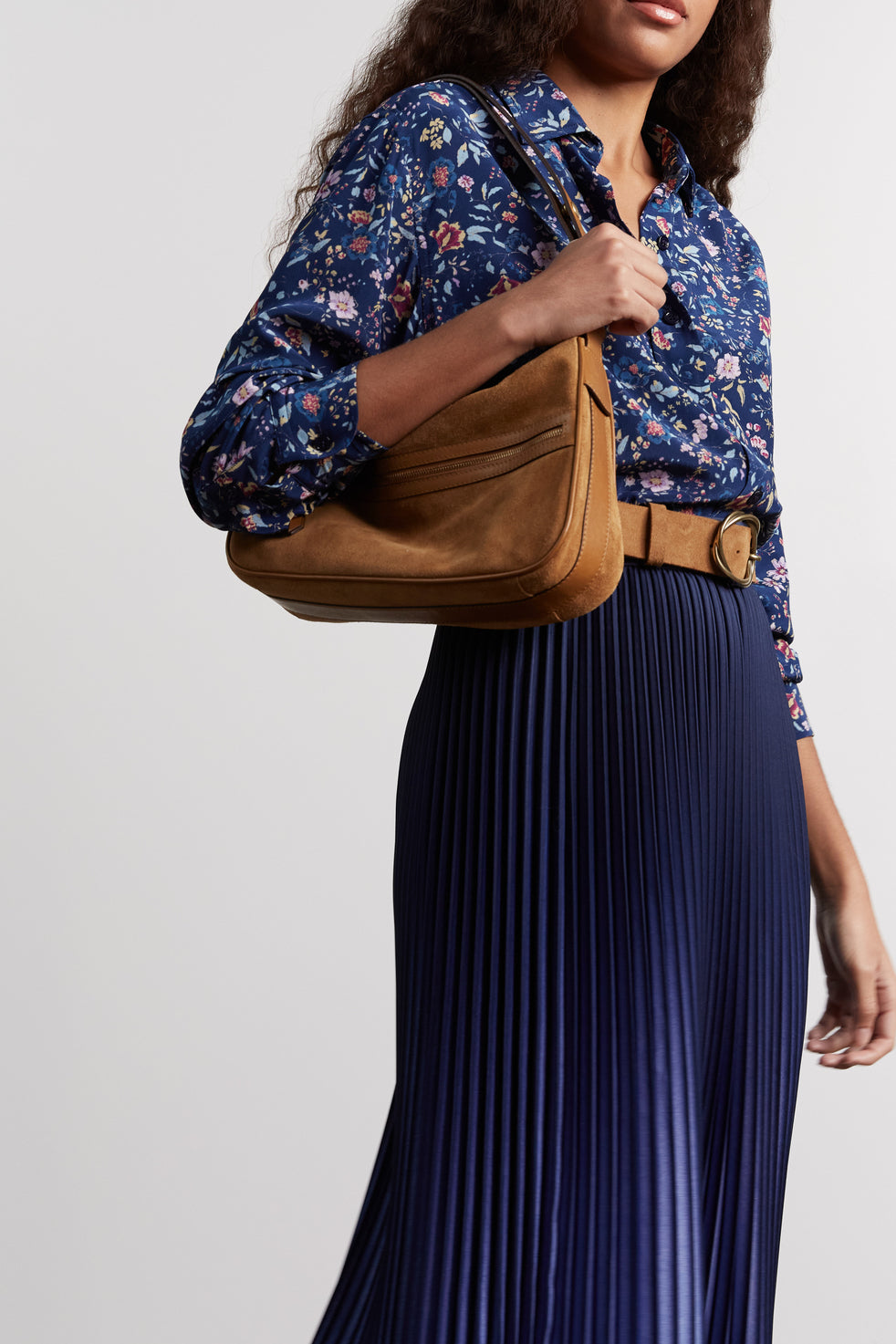 Chemisier en soie à motif floral - CHRISTIAN Faume - seconde main