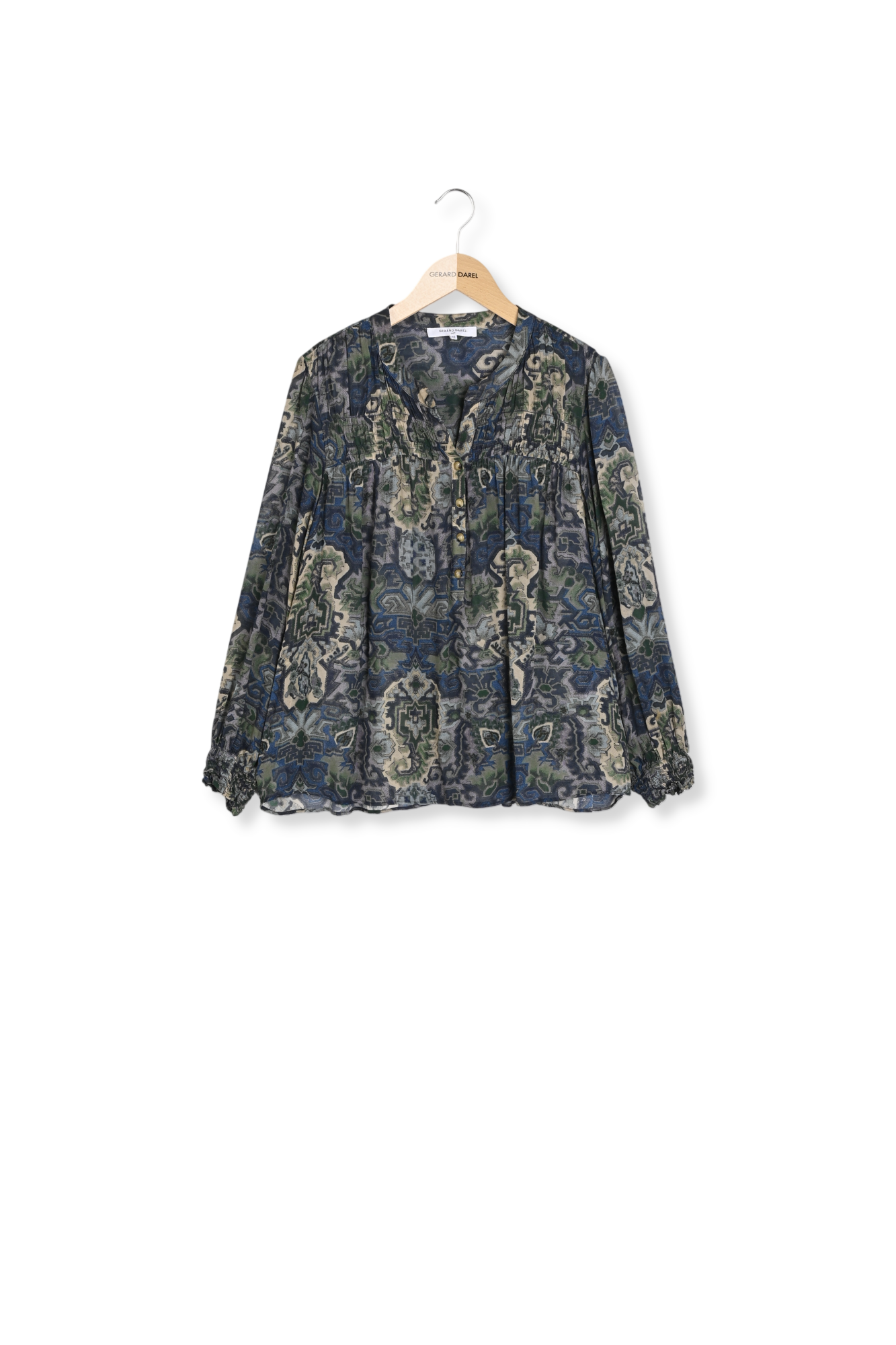 Blouse en mousseline à motif graphique - CLOTHILDE Faume - seconde main