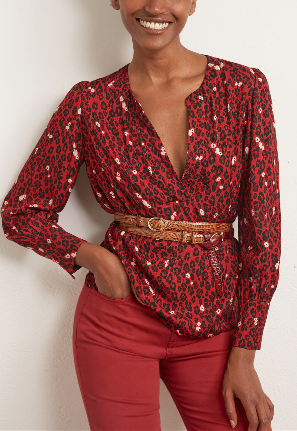 Anais - Blouse à encolure tunisienne Faume - seconde main