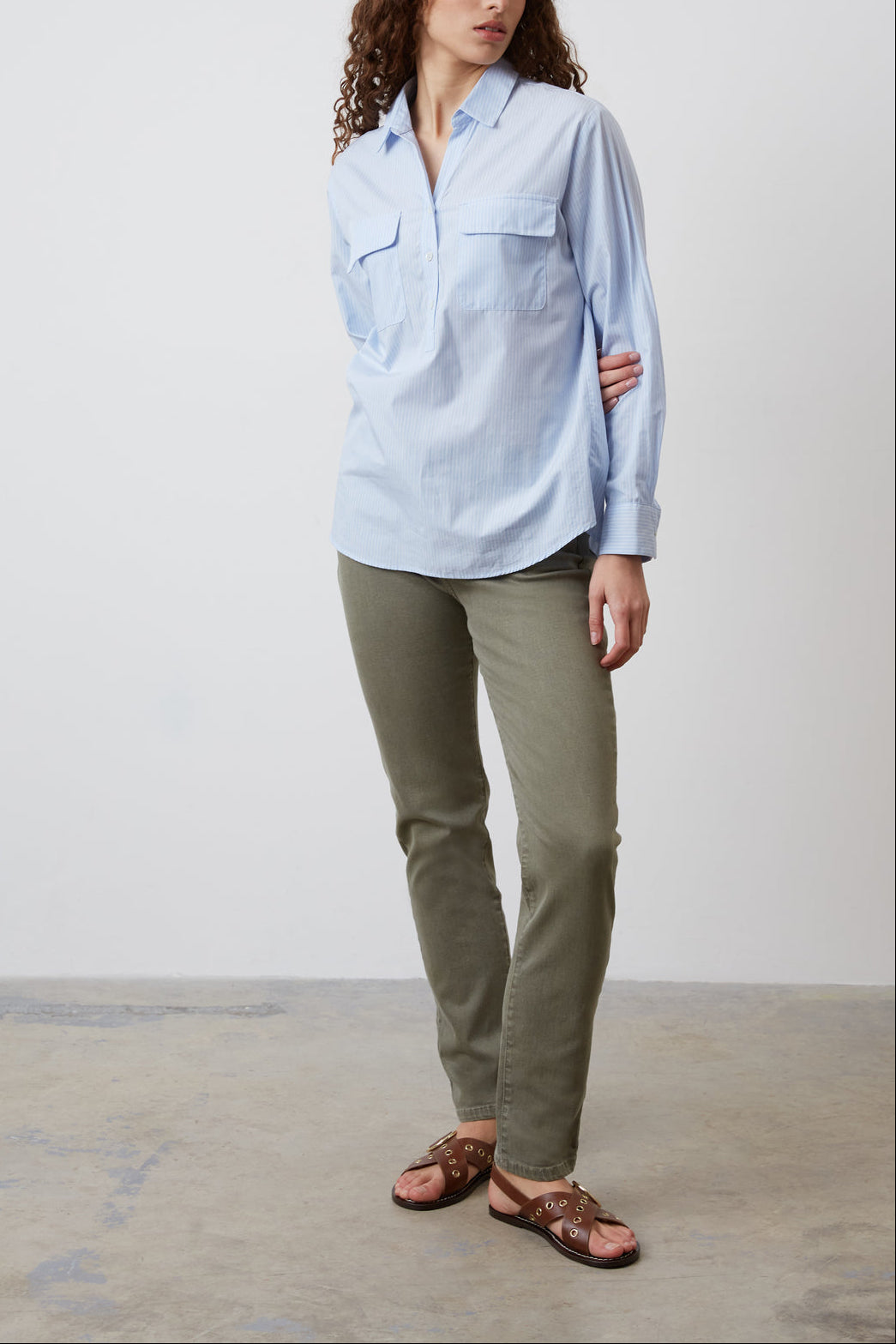 Chemise en popeline rayée - CANELLE Faume - seconde main
