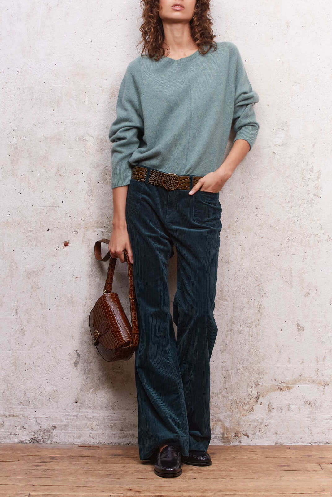 Pantalon Flare en velours côtelé - EMMA Faume - seconde main