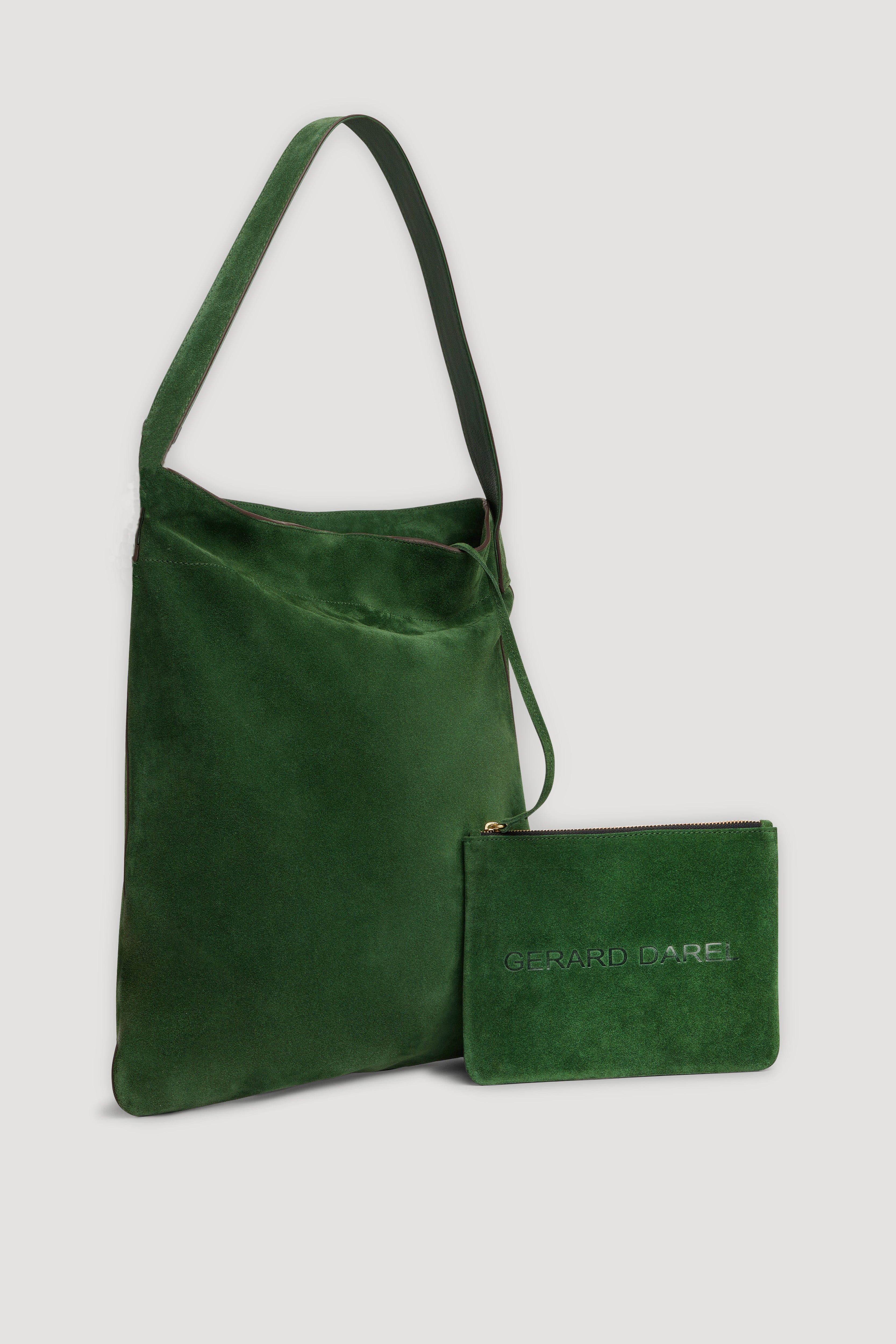 LADY - Sac Hobo en cuir velours Faume - seconde main
