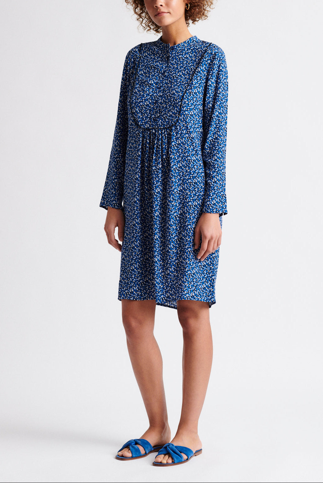 SANTINA - Robe en crêpe de viscose imprimé Faume - seconde main