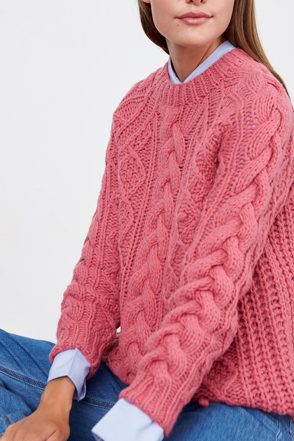 SUN - Pull en maille torsadée Faume - seconde main