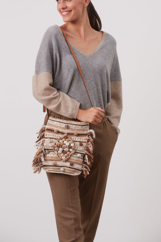 Pull color block en cachemire - LENY Faume - seconde main