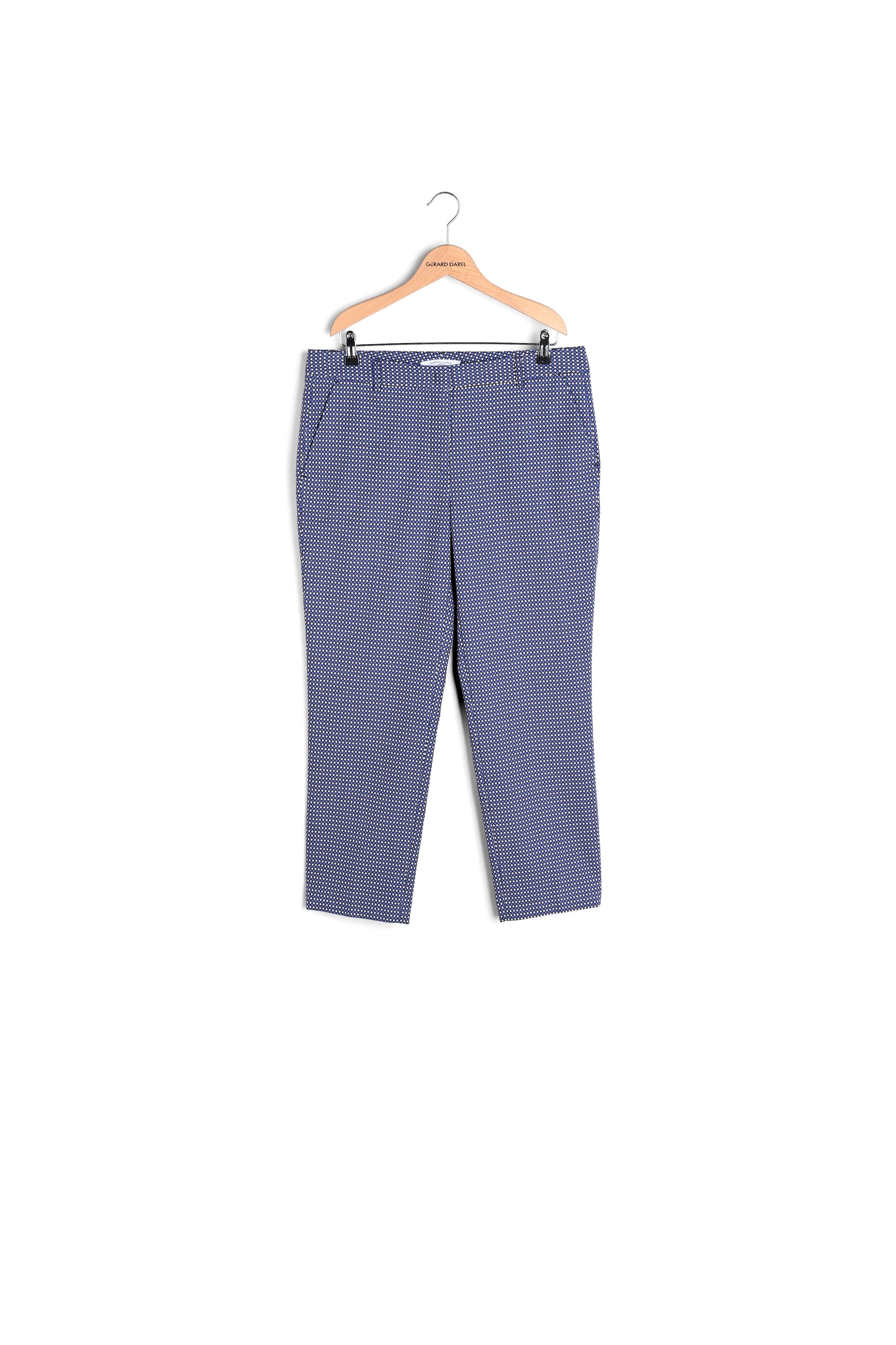 MELANIA - Pantalon droit 7/8 en jacquard de coton Faume - seconde main