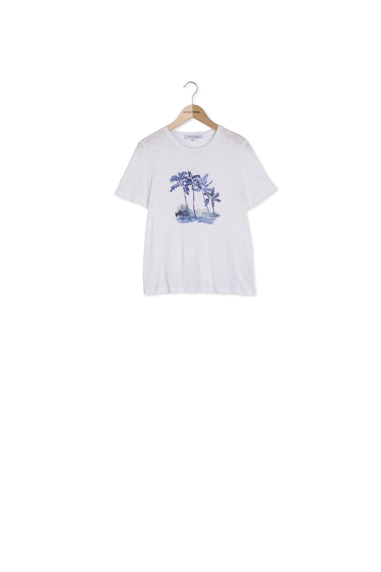 T-shirt imprimé palmier en coton - MAYLI Faume - seconde main