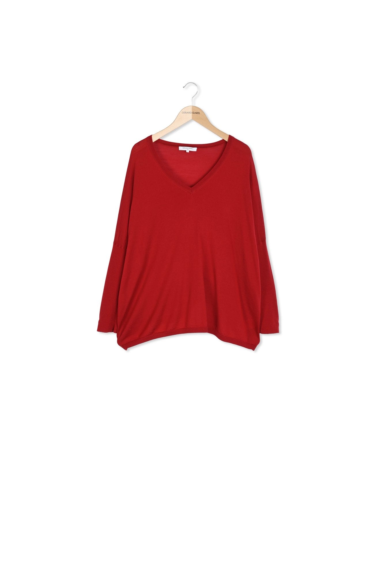 SALY  - Pull V oversize en laine fine Faume - seconde main