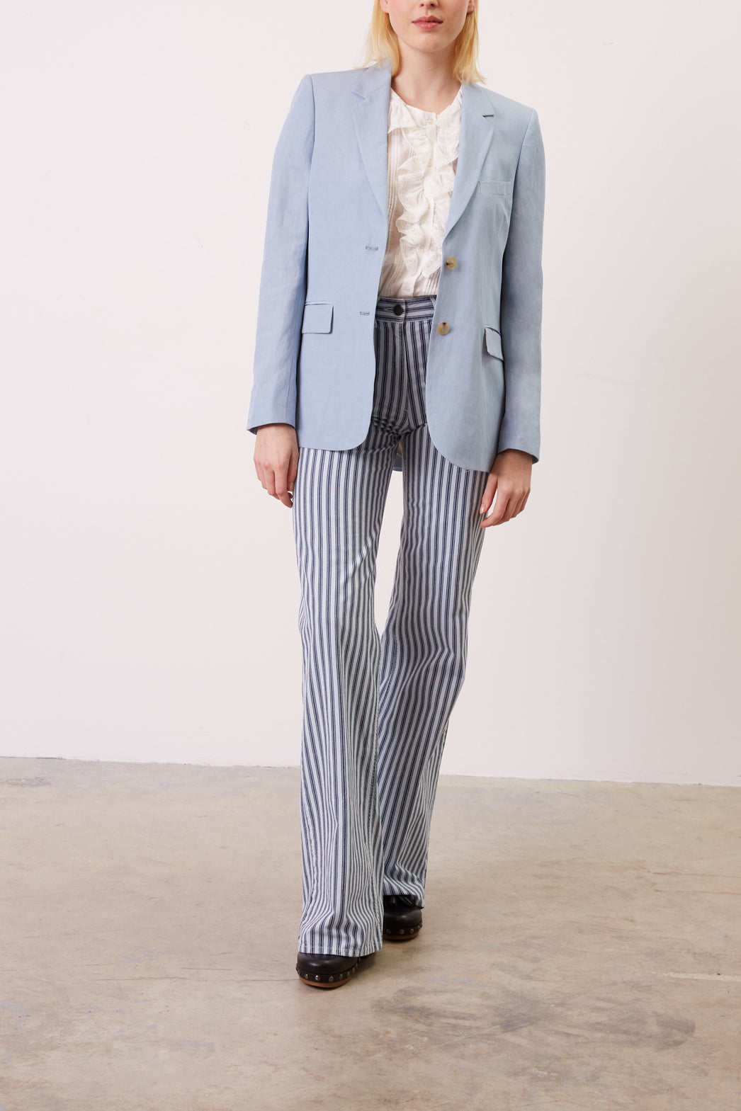 Veste de tailleur en lin mélangé - NATHIS Faume - seconde main