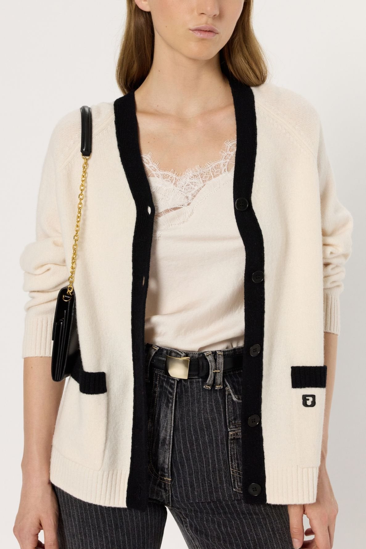 Gilet bicolore en laine - ESTER Faume - seconde main