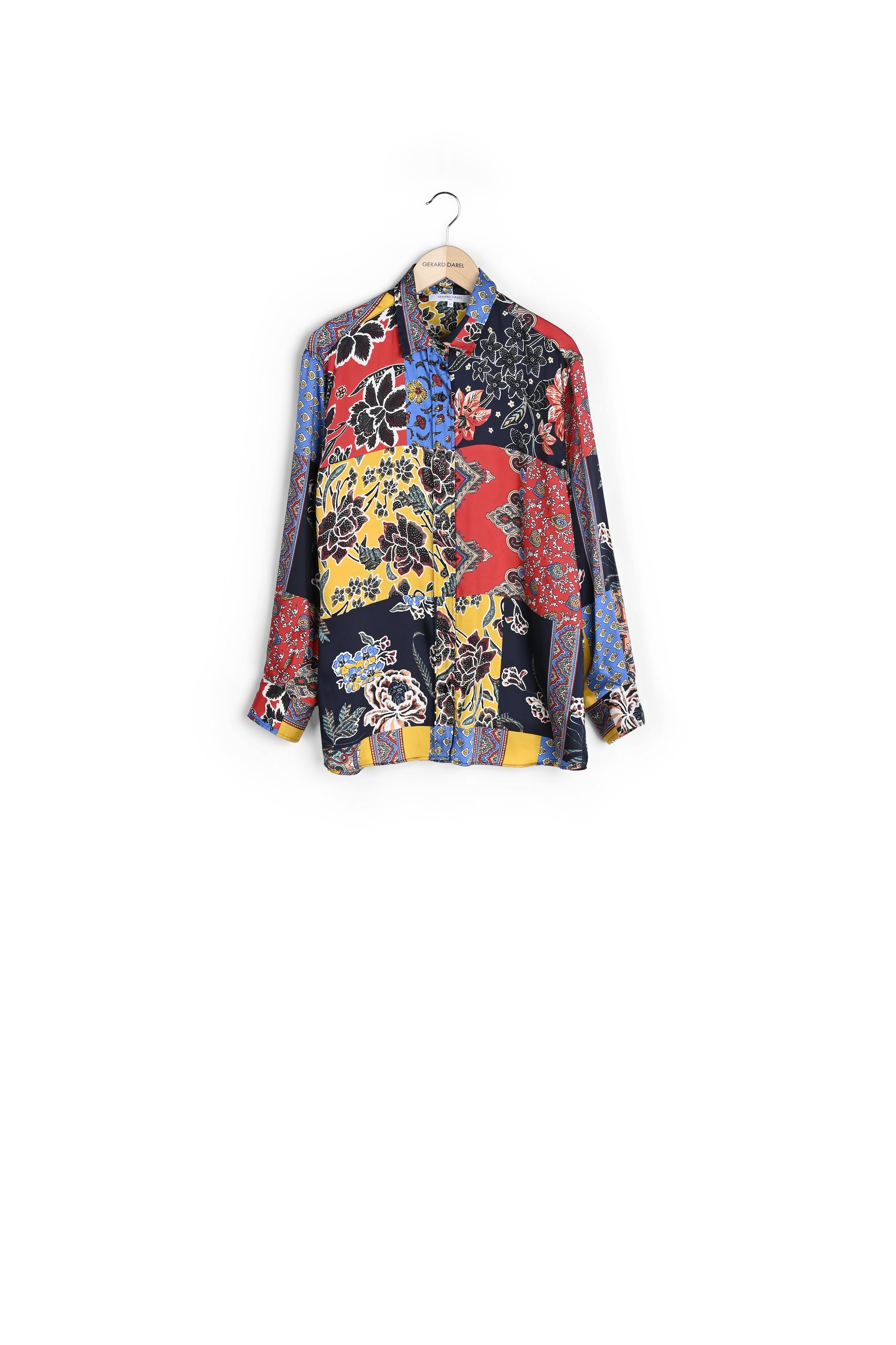 NESSA - Chemise fluide à imprimé patchwork Faume - seconde main