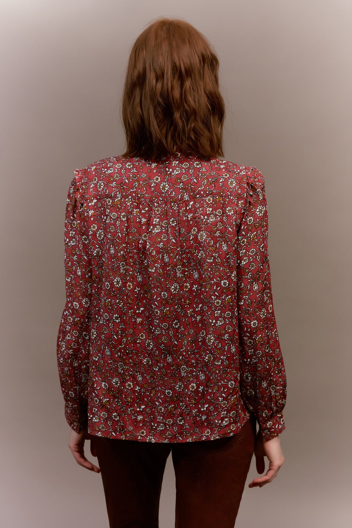 CASEY - Chemise fleurie et détails volantés Faume - seconde main