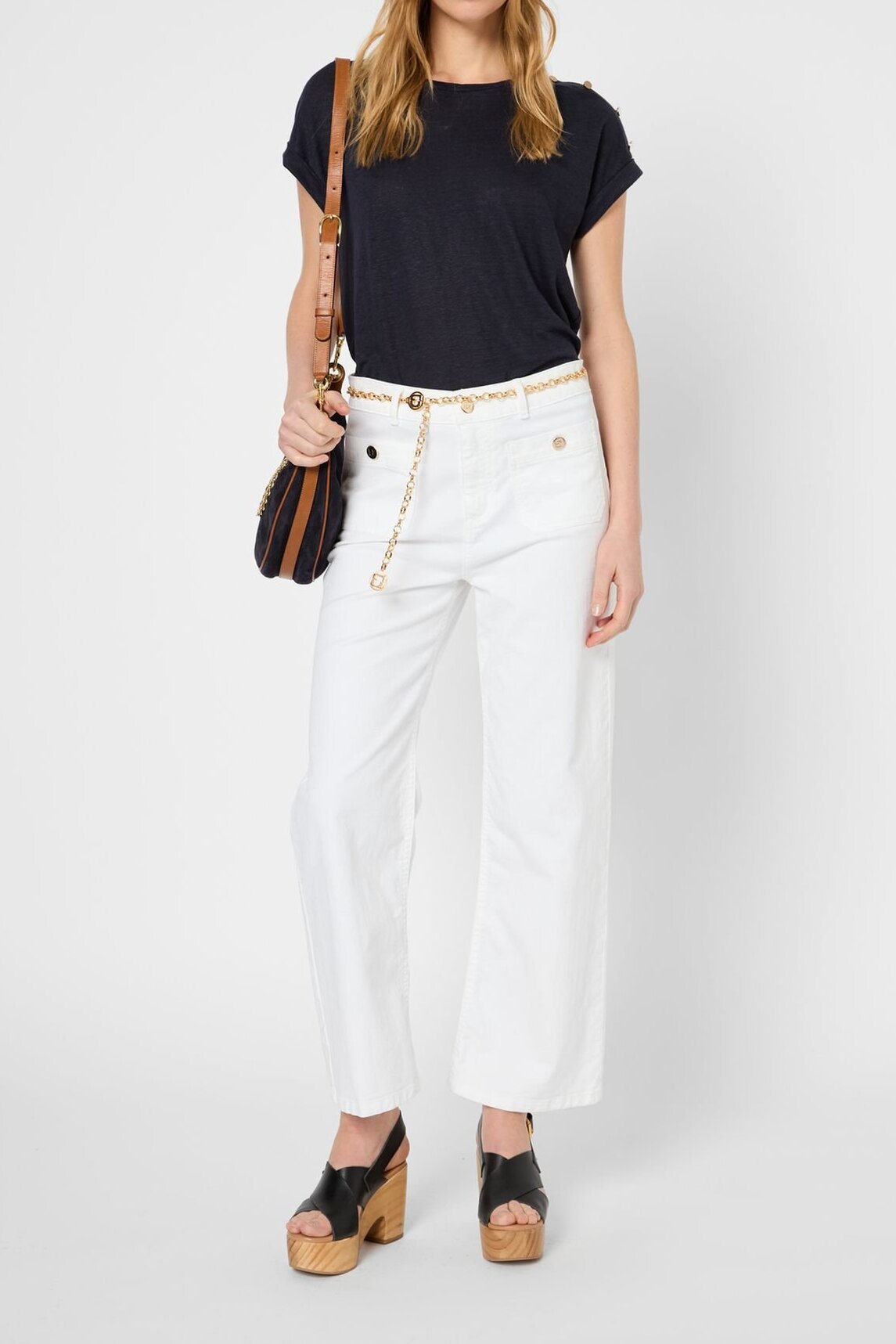 Jean flare à boutons dorés - LIDA Faume - seconde main