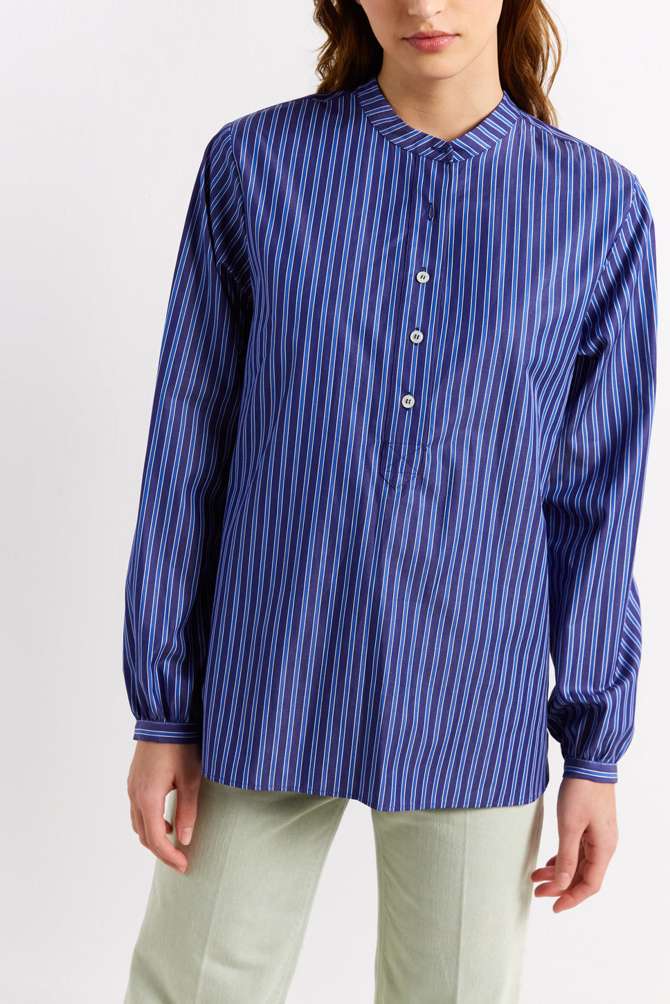 Blouse rayée upcycling - CALIA Faume - seconde main