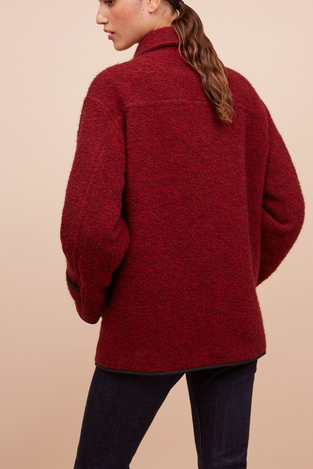 Veste façon surchemise en laine mélangée - NINON Faume - seconde main