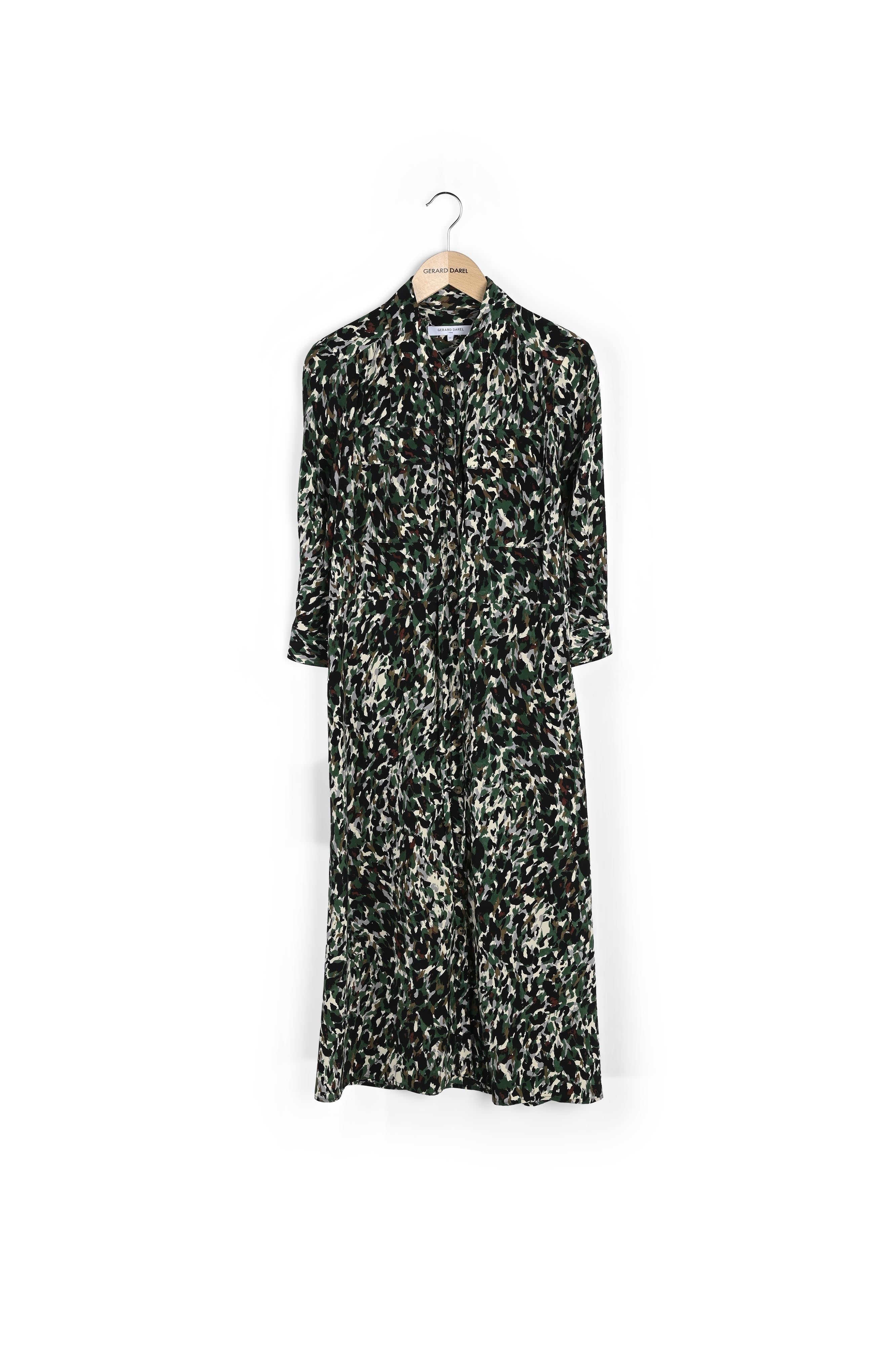 Robe chemise à imprimé arty - SIMONA Faume - seconde main