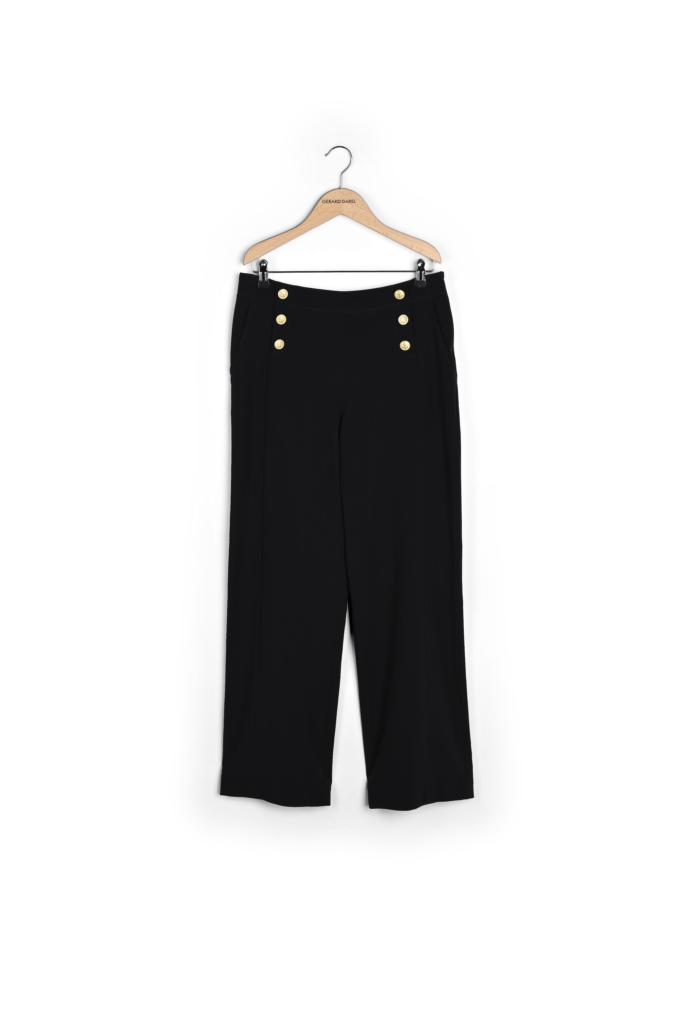 MARILENA - Pantalon fluide à ponts en crêpe Faume - seconde main